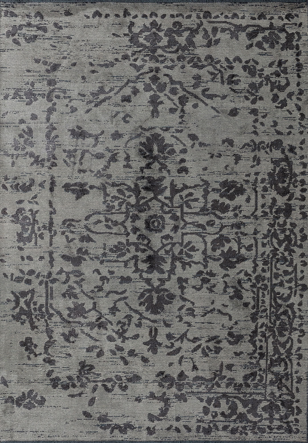 Flora Charcoal - Beige Rug Rugs - Venetto Design Venettodesign.com