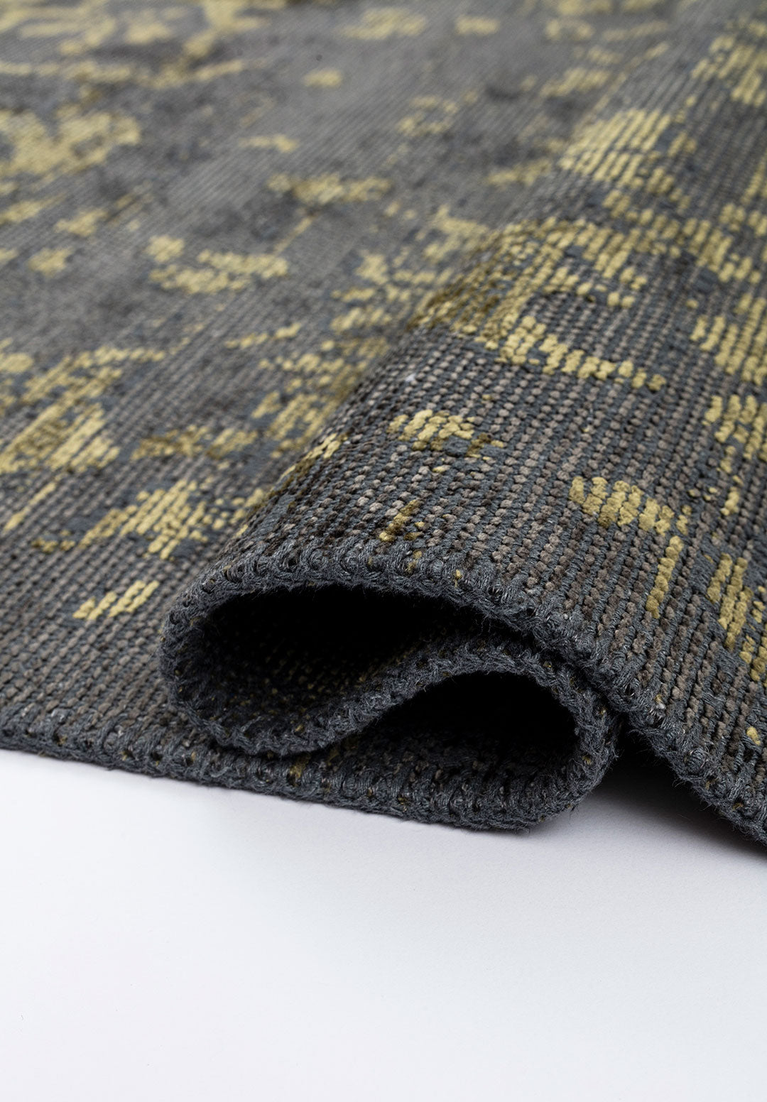 Flora Green - Anthracite Rug Rugs - Venetto Design Venettodesign.com