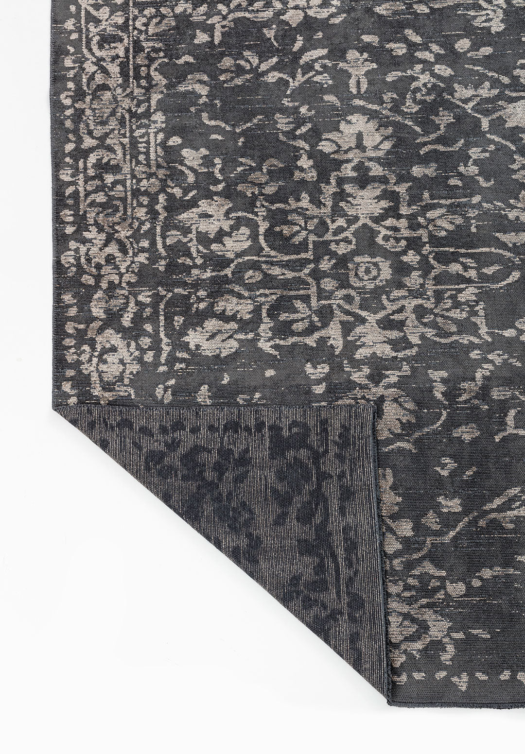 Flora Beige - Anthracite Rug Rugs - Venetto Design Venettodesign.com