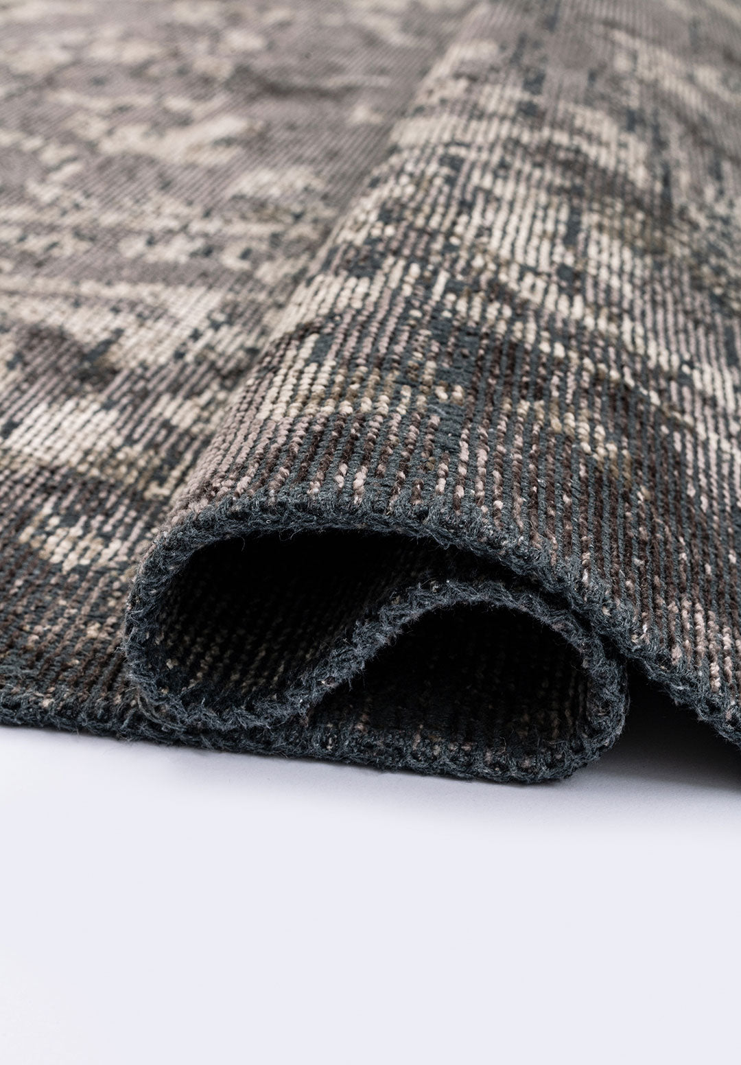 Flora Beige - Dark Grey Rug Rugs - Venetto Design Venettodesign.com