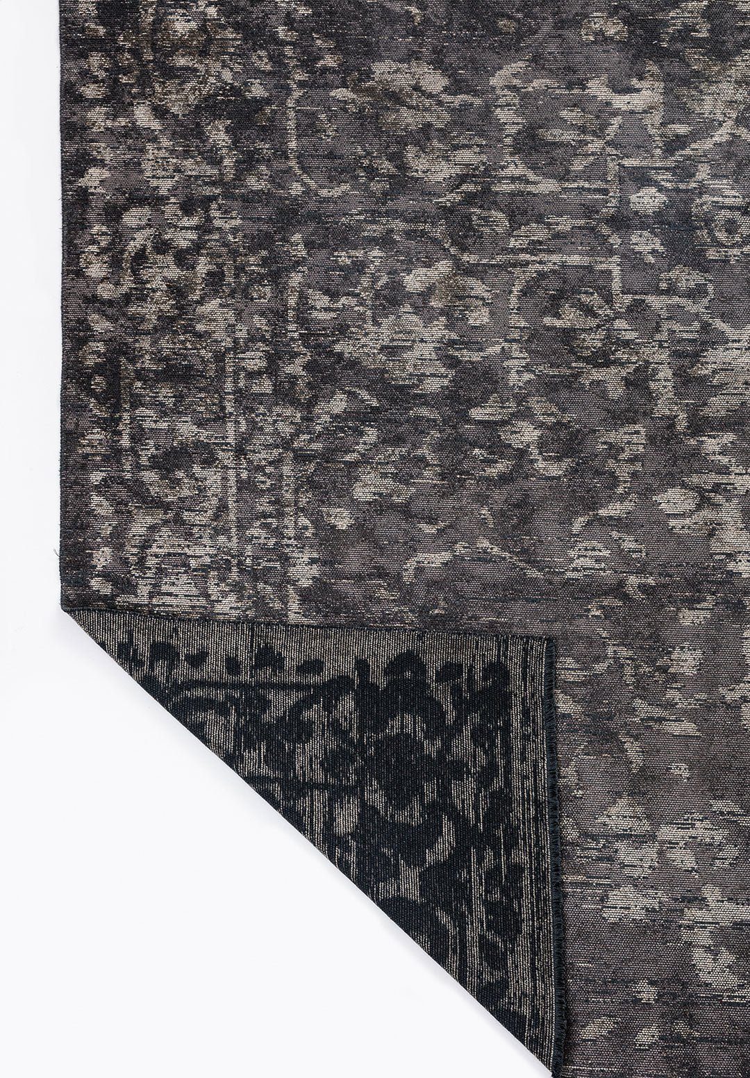 Flora Beige - Dark Grey Rug Rugs - Venetto Design Venettodesign.com