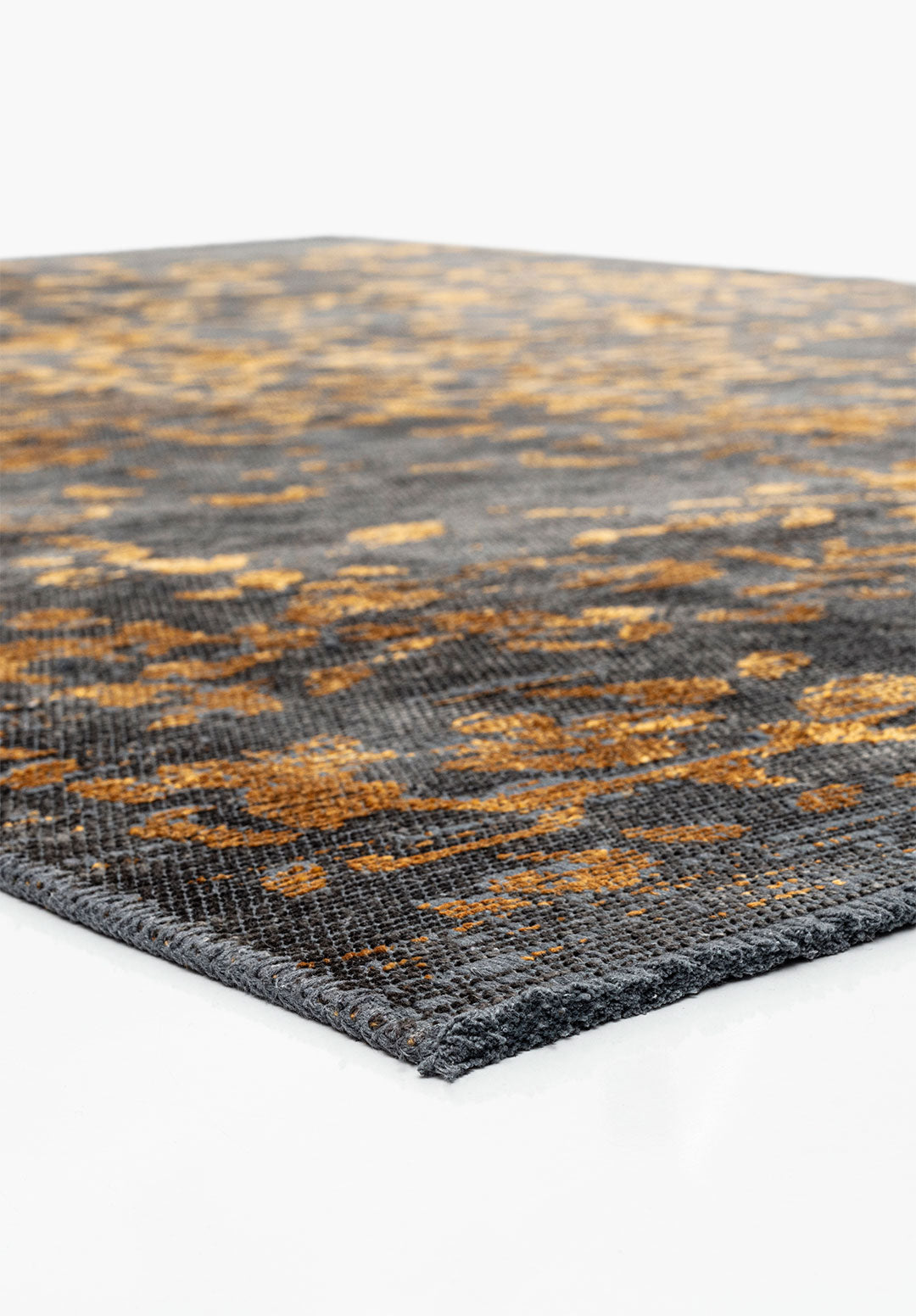 Flora Mustard - Anthracite Rug Rugs - Venetto Design Venettodesign.com