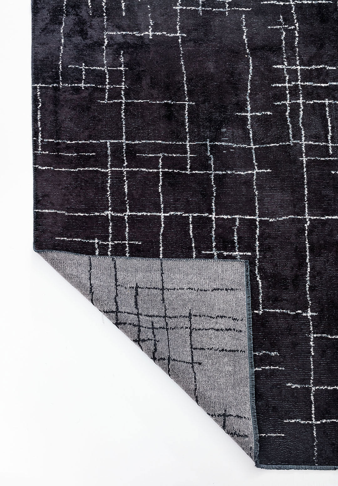 Dent Black - Light Cream Rug Rugs - Venetto Design Venettodesign.com