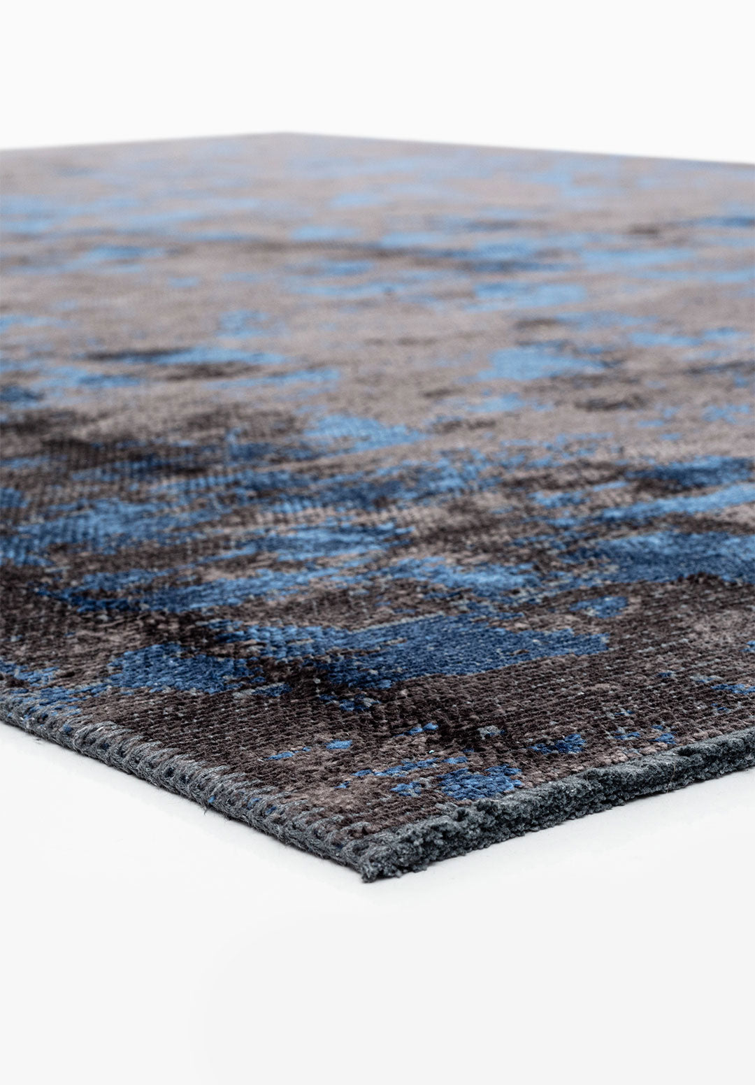 Triangle Charcoal - Navy Blue Rug Rugs - Venetto Design Venettodesign.com