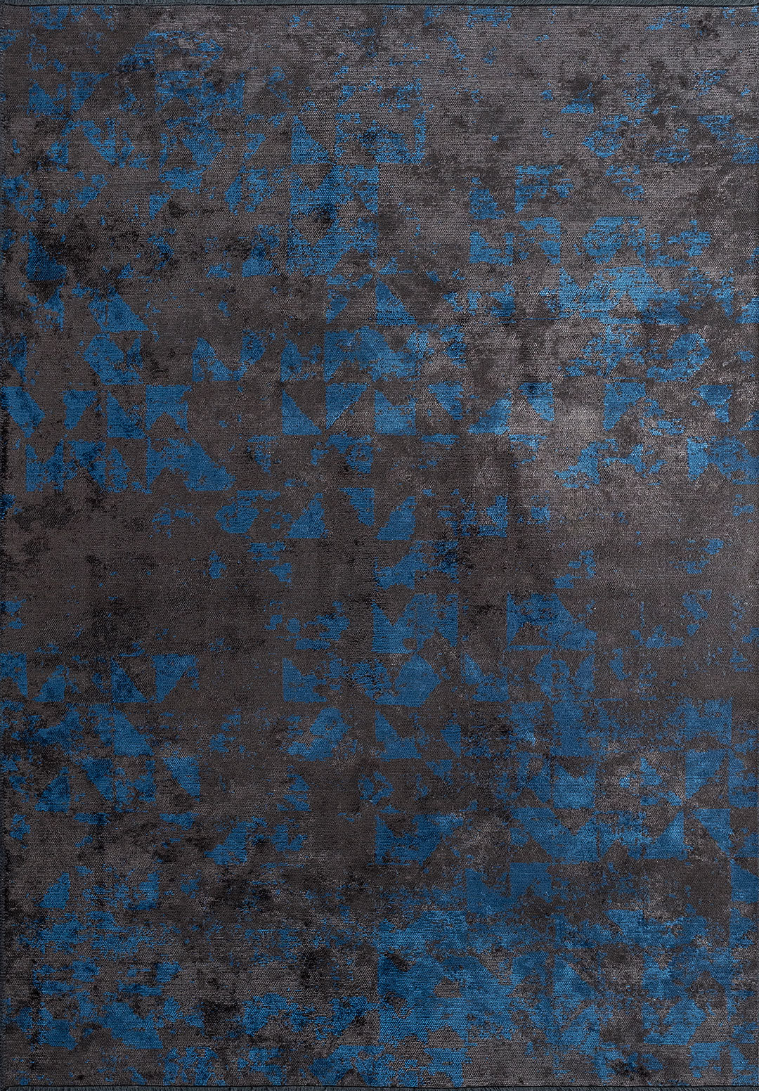 Triangle Charcoal - Navy Blue Rug Rugs - Venetto Design Venettodesign.com