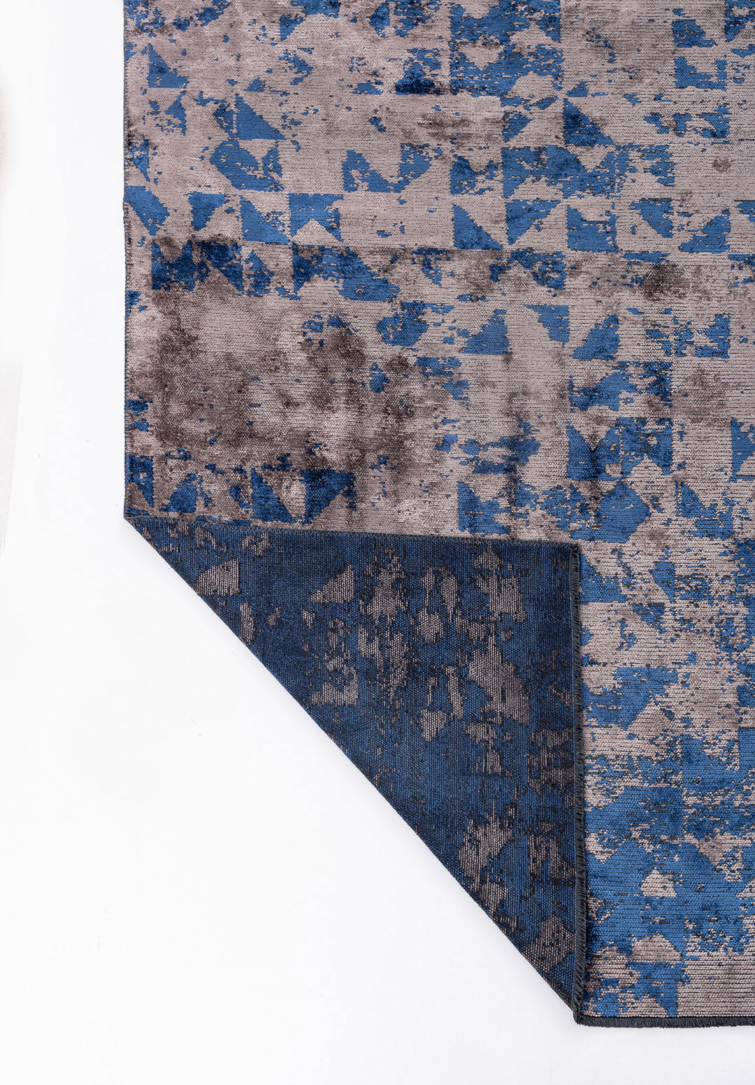 Triangle Dark Grey - Navy Blue Rug Rugs - Venetto Design Venettodesign.com