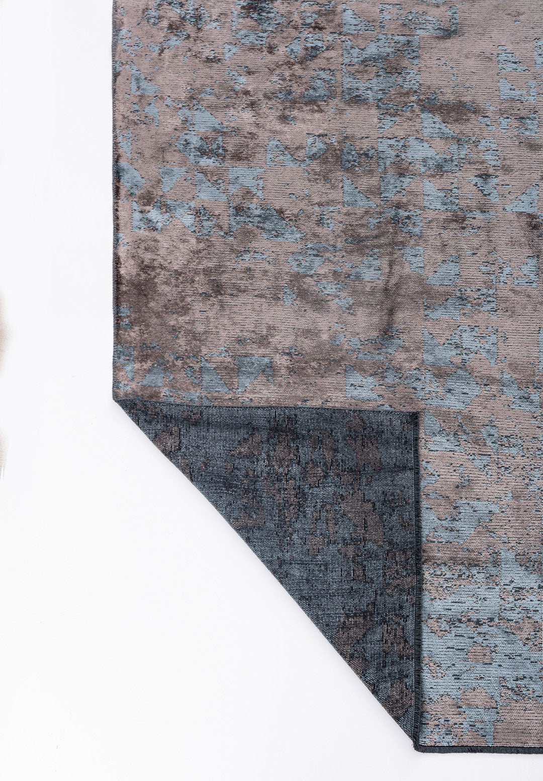 Triangle Dark Grey - Blue Rug Rugs - Venetto Design Venettodesign.com