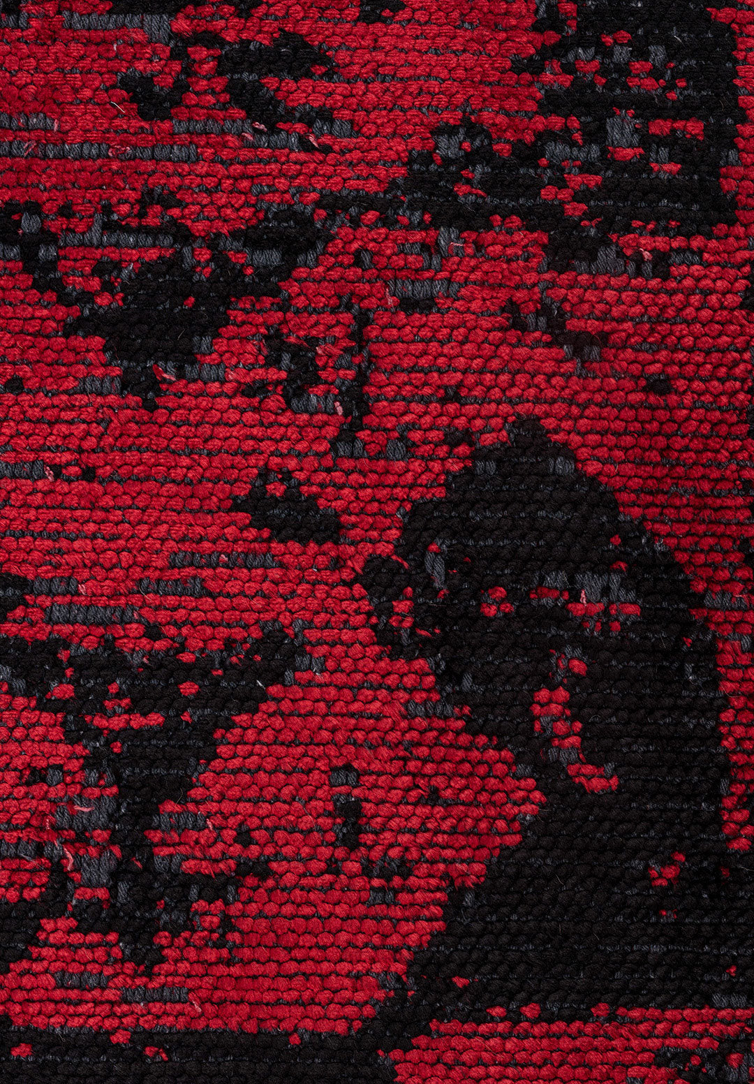 Triangle Black - Red Rug Rugs - Venetto Design Venettodesign.com
