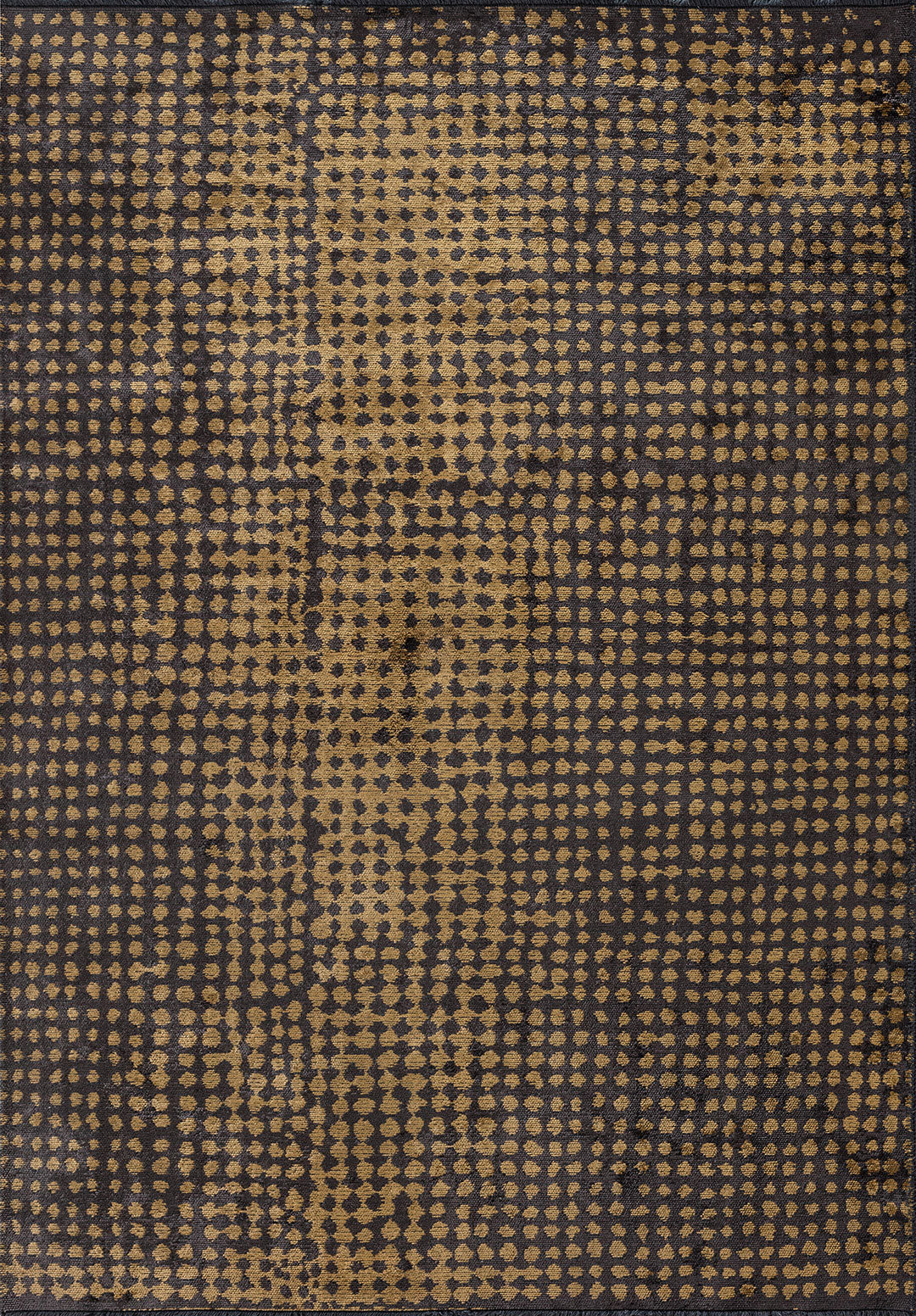 Dots Charcoal - Gold Rug Rugs - Venetto Design Venettodesign.com