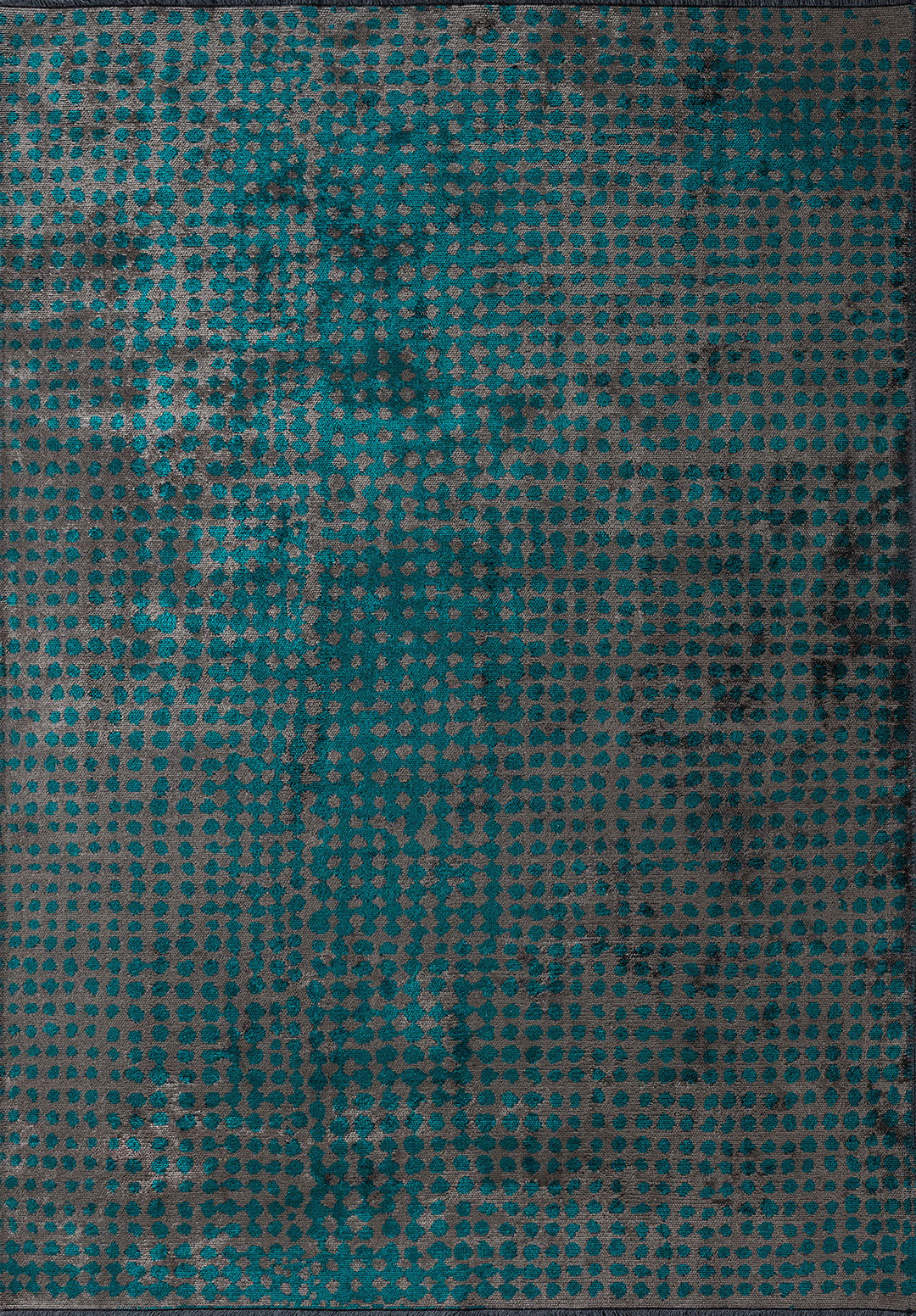 Dots Charcoal - Dark Turquoise Rug Rugs - Venetto Design Venettodesign.com