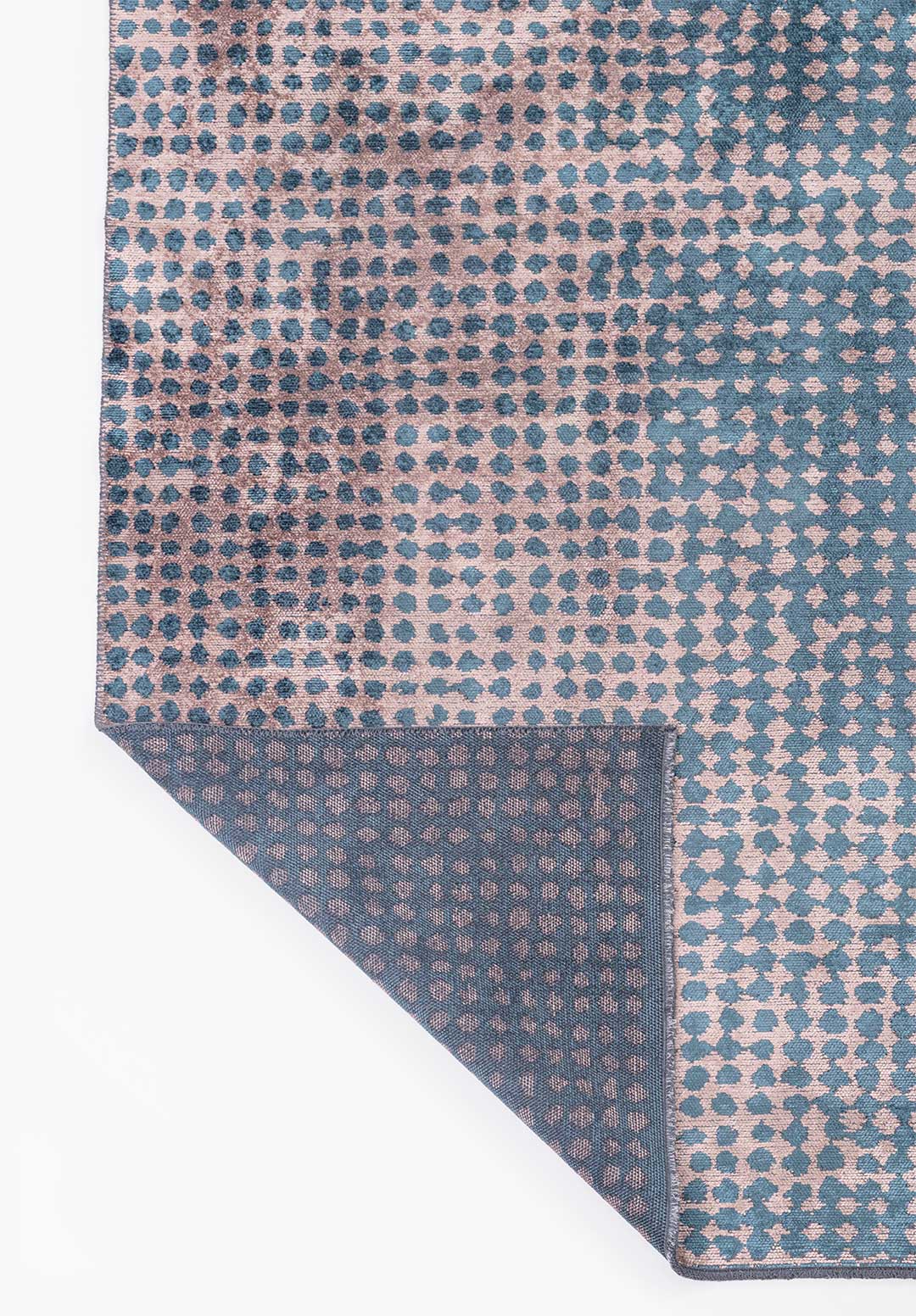 Dots Copper - Petrol Rug Rugs - Venetto Design Venettodesign.com