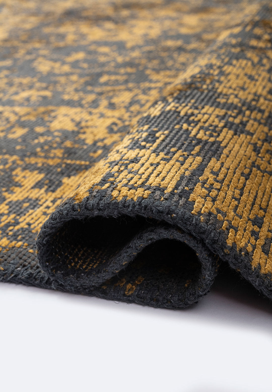 Glory Mustard - Anthracite Rug Rugs - Venetto Design Venettodesign.com