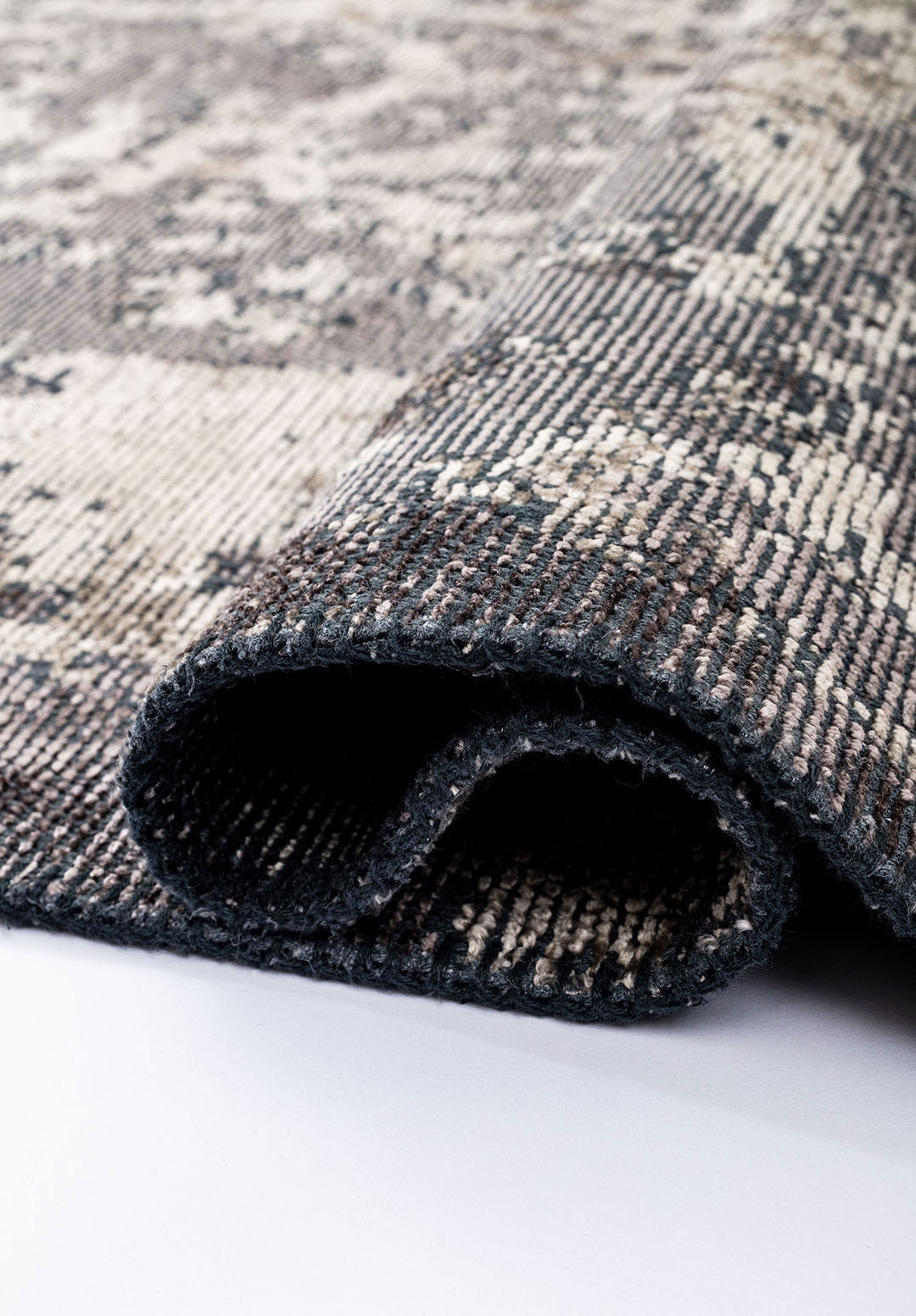 Rise Beige - Dark Grey Rug Rugs - Venetto Design Venettodesign.com