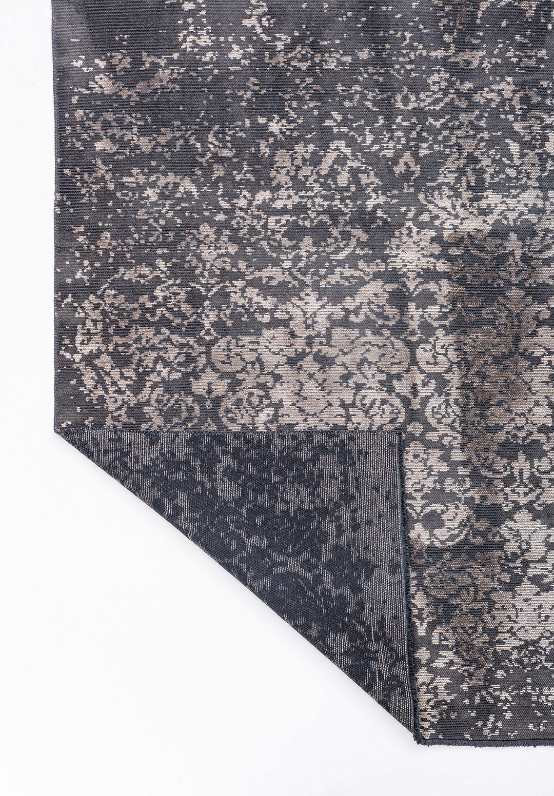 Damasko Anthracite - Beige Rug Rugs - Venetto Design Venettodesign.com