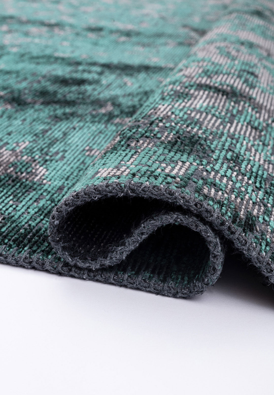Grace Dark Green - Grey Rug Rugs - Venetto Design Venettodesign.com