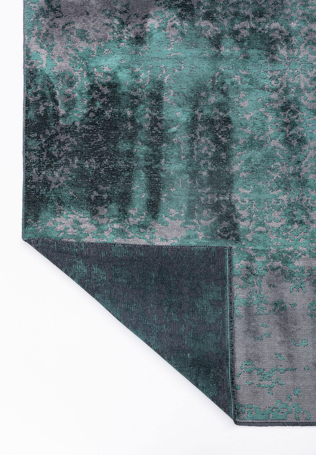 Grace Dark Green - Grey Rug Rugs - Venetto Design Venettodesign.com
