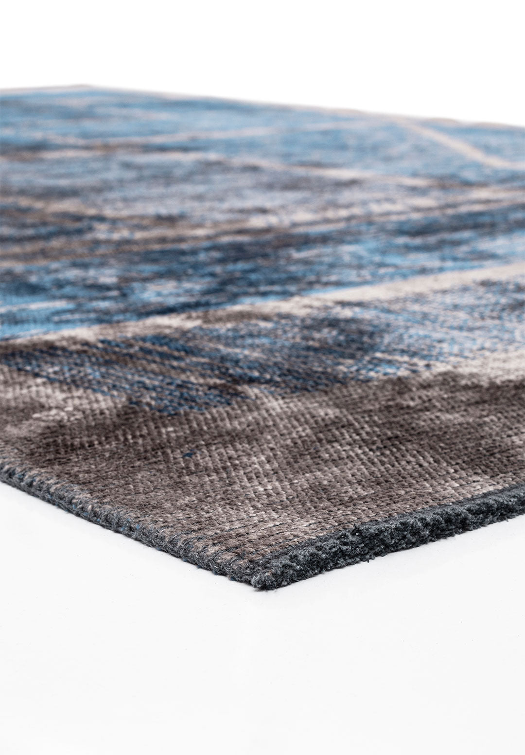 Panorama Navy Blue - Dark Grey Rug Rugs - Venetto Design Venettodesign.com