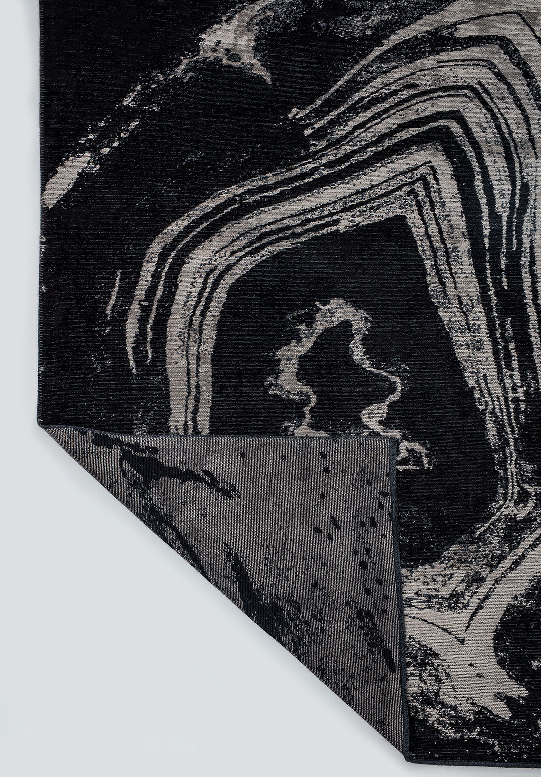 Smoke Cream - Black Rug Rugs - Venetto Design Venettodesign.com