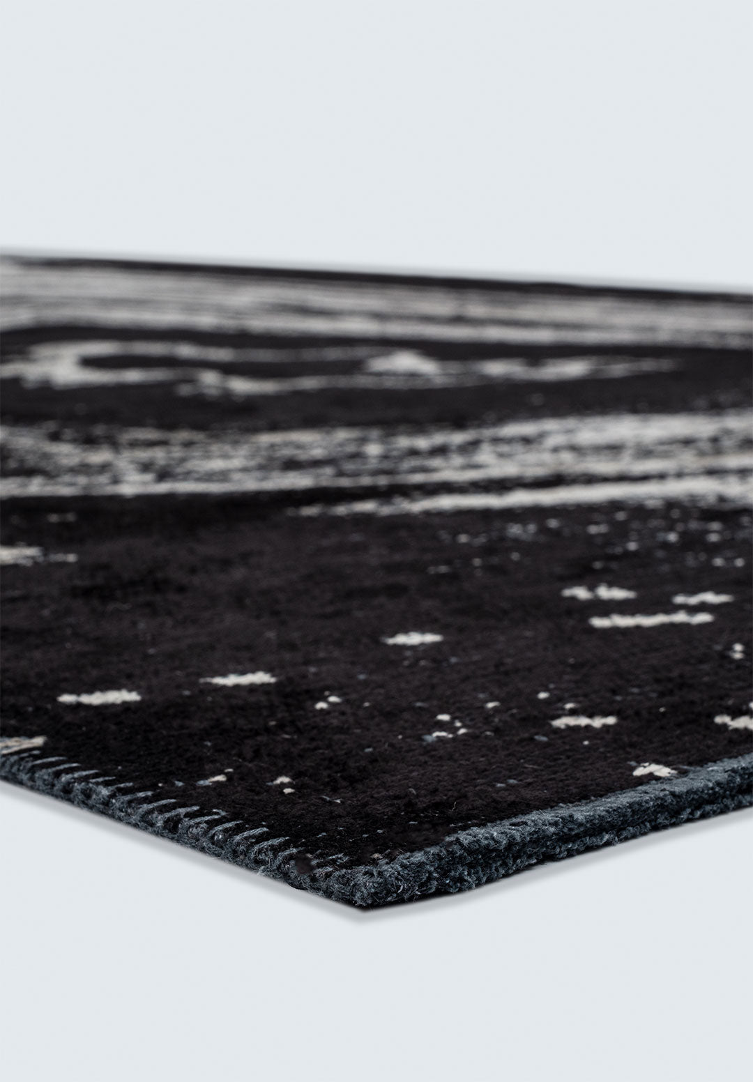 Smoke Cream - Black Rug Rugs - Venetto Design Venettodesign.com