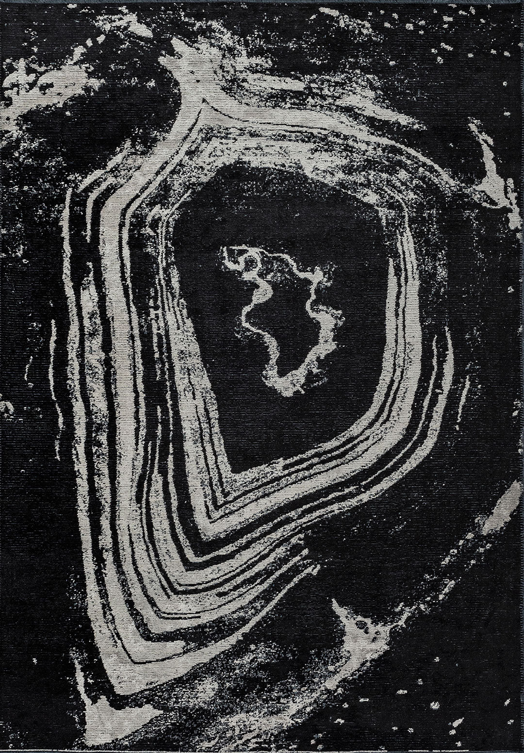 Smoke Cream - Black Rug Rugs - Venetto Design Venettodesign.com