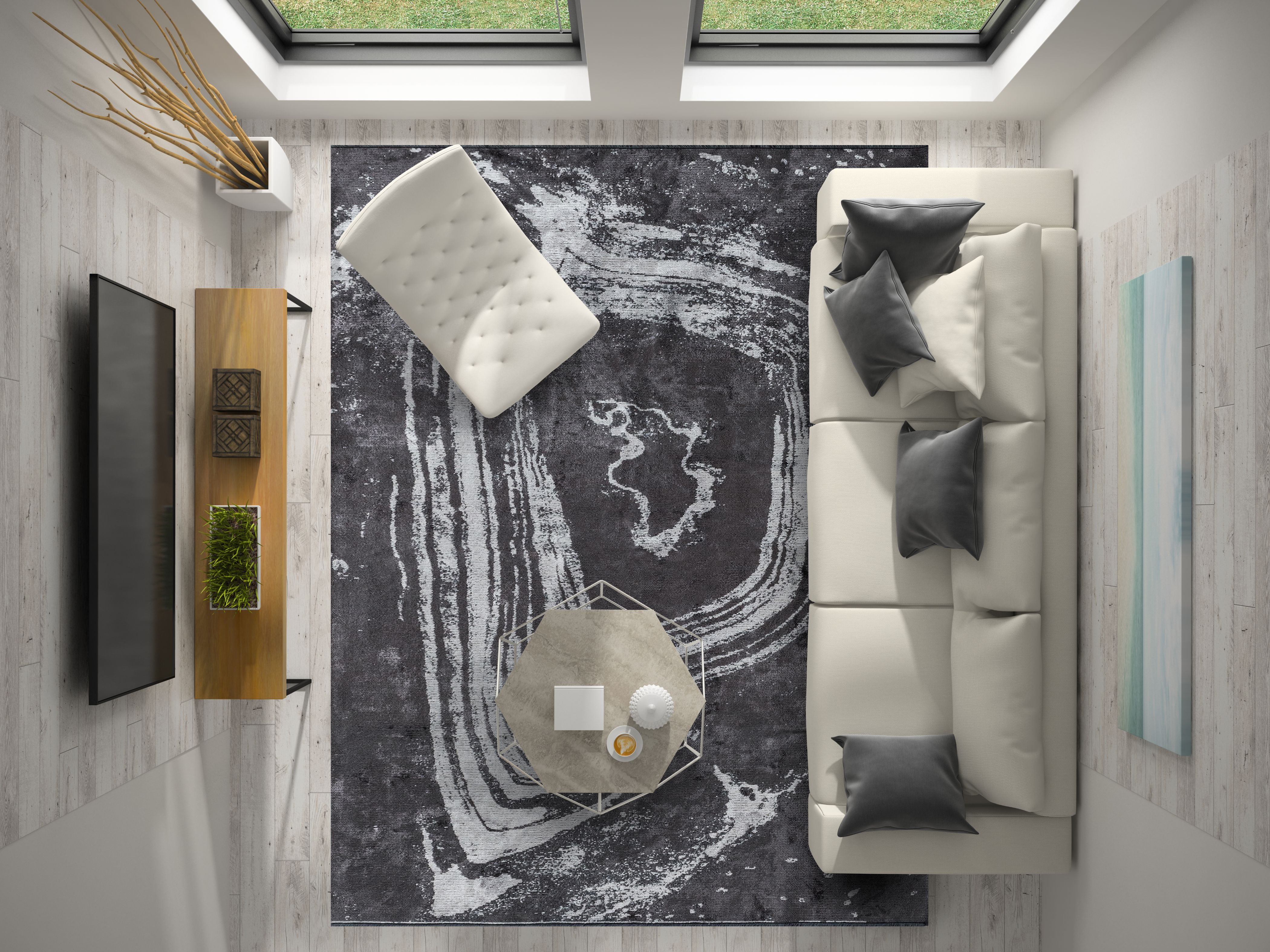 Smoke Grey - Charcoal Rug Rugs - Venetto Design Venettodesign.com