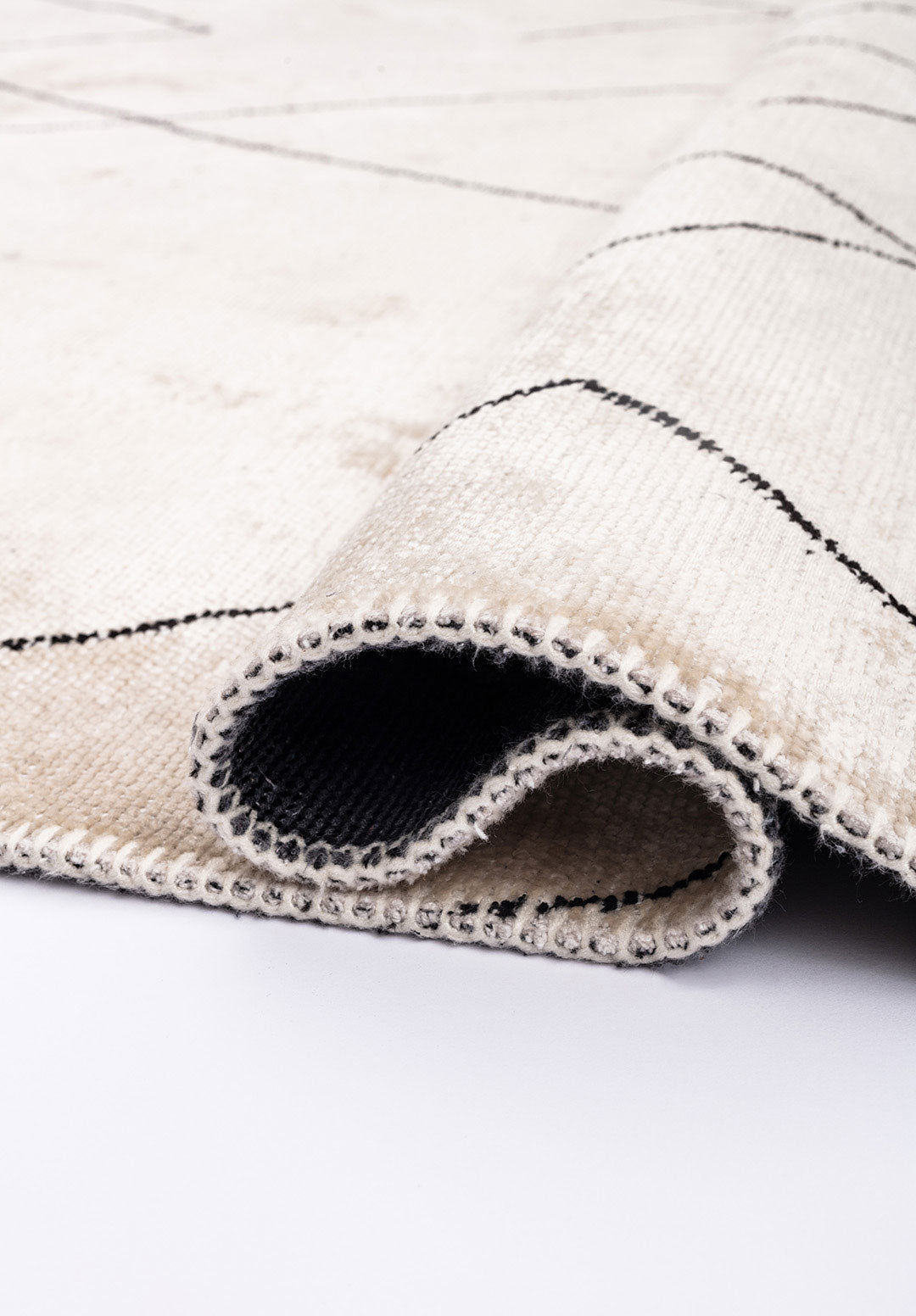 Tribal Black - White Rug Rugs - Venetto Design Venettodesign.com