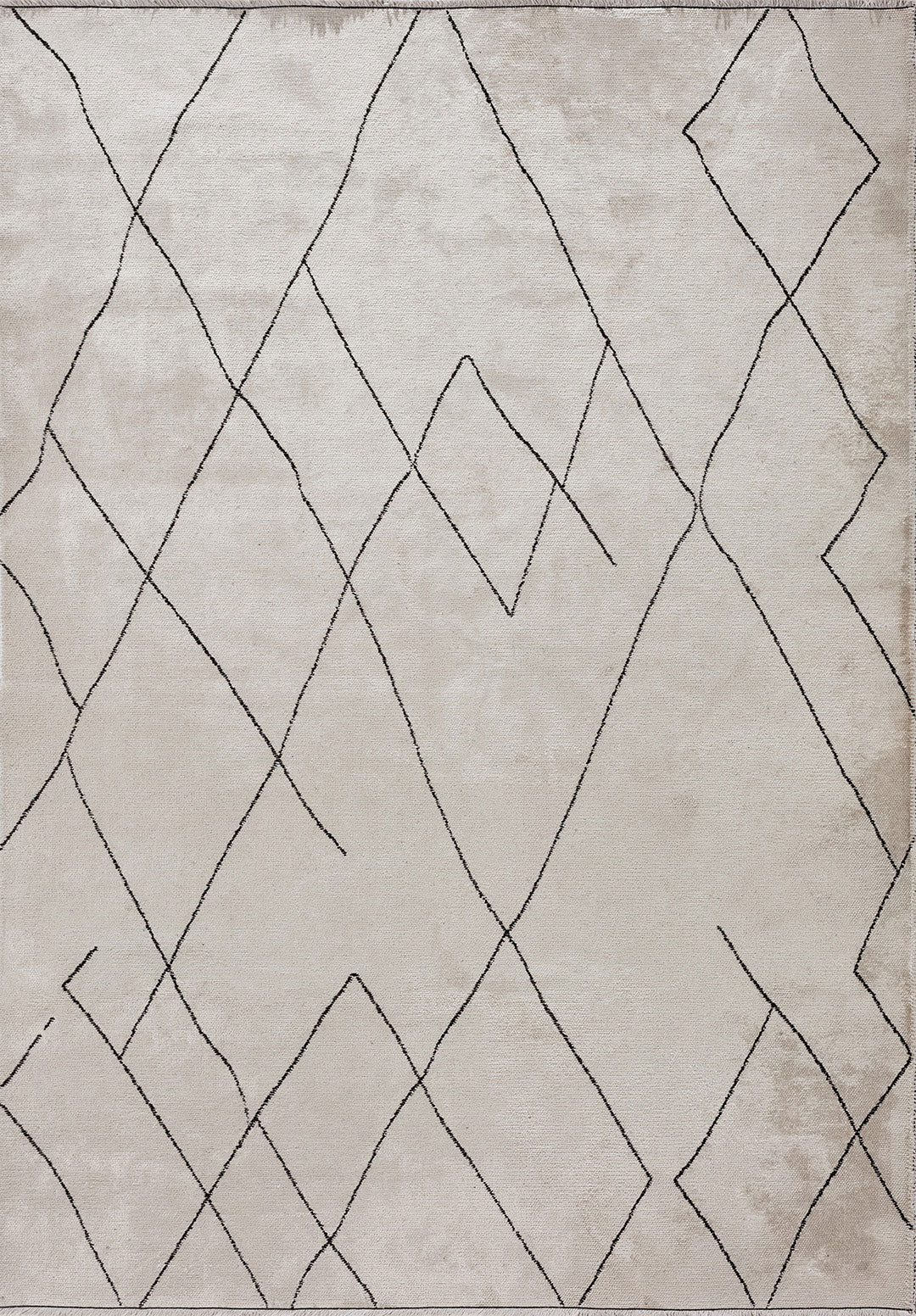 Tribal Black - White Rug Rugs - Venetto Design Venettodesign.com