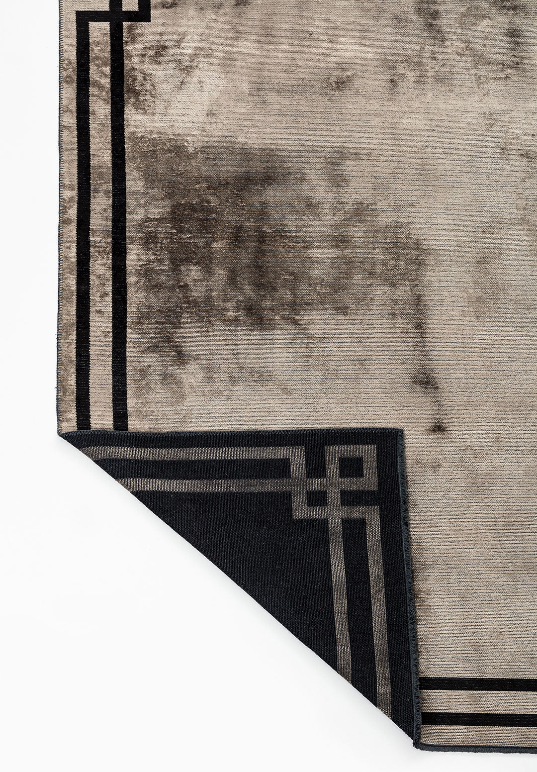 Twist Nougat - Black Rug Rugs - Venetto Design Venettodesign.com