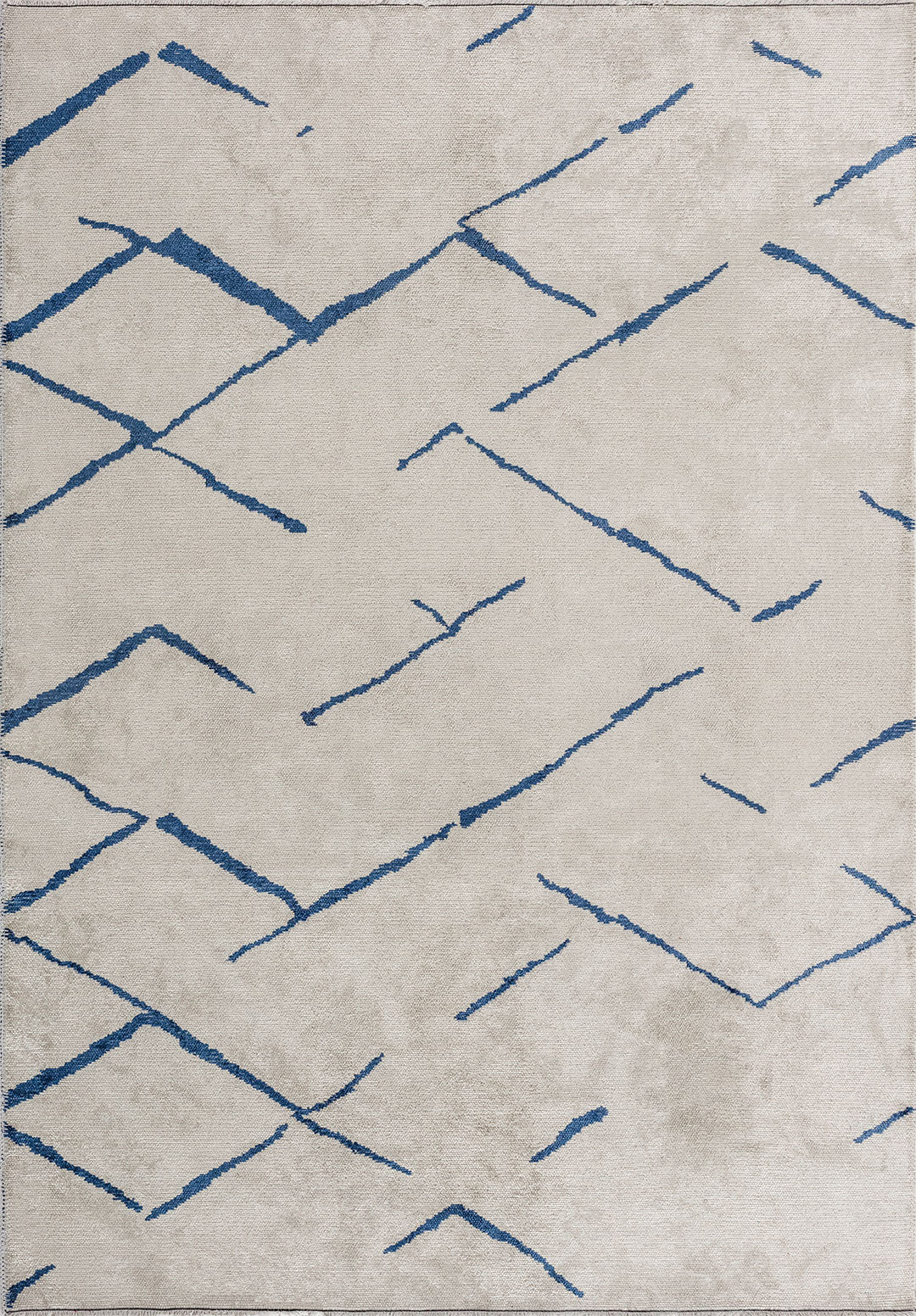 Wave Navy Blue - White Rug Rugs - Venetto Design Venettodesign.com