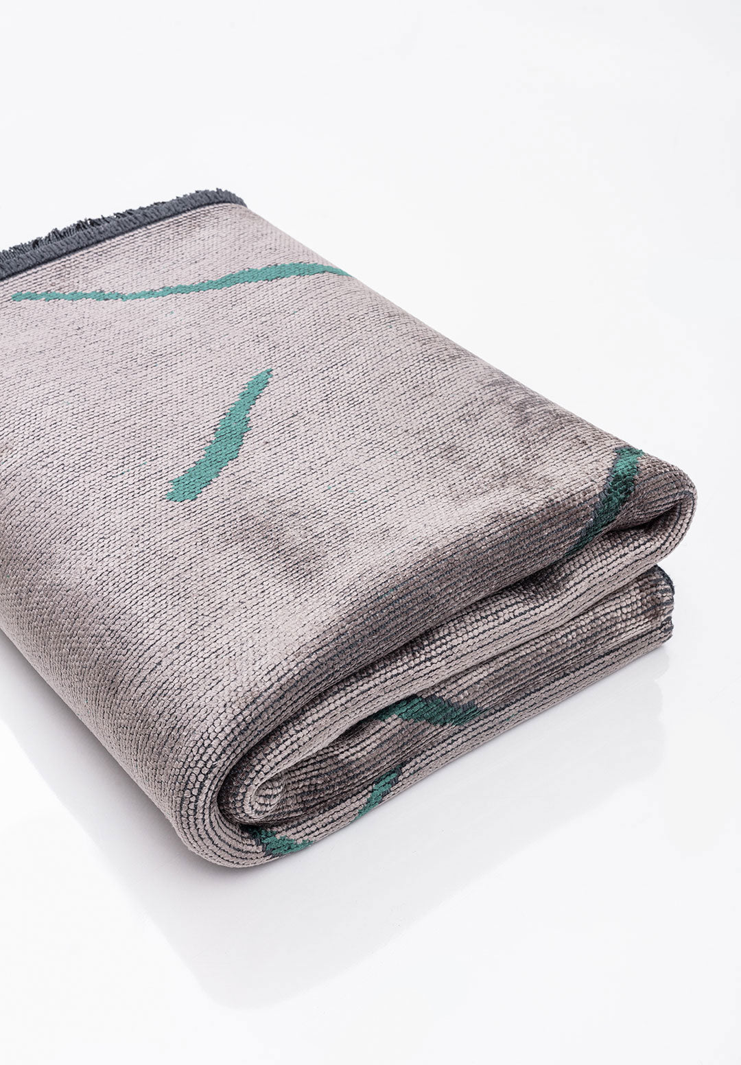 Wave Dark Green - Light Grey Rug Rugs - Venetto Design Venettodesign.com