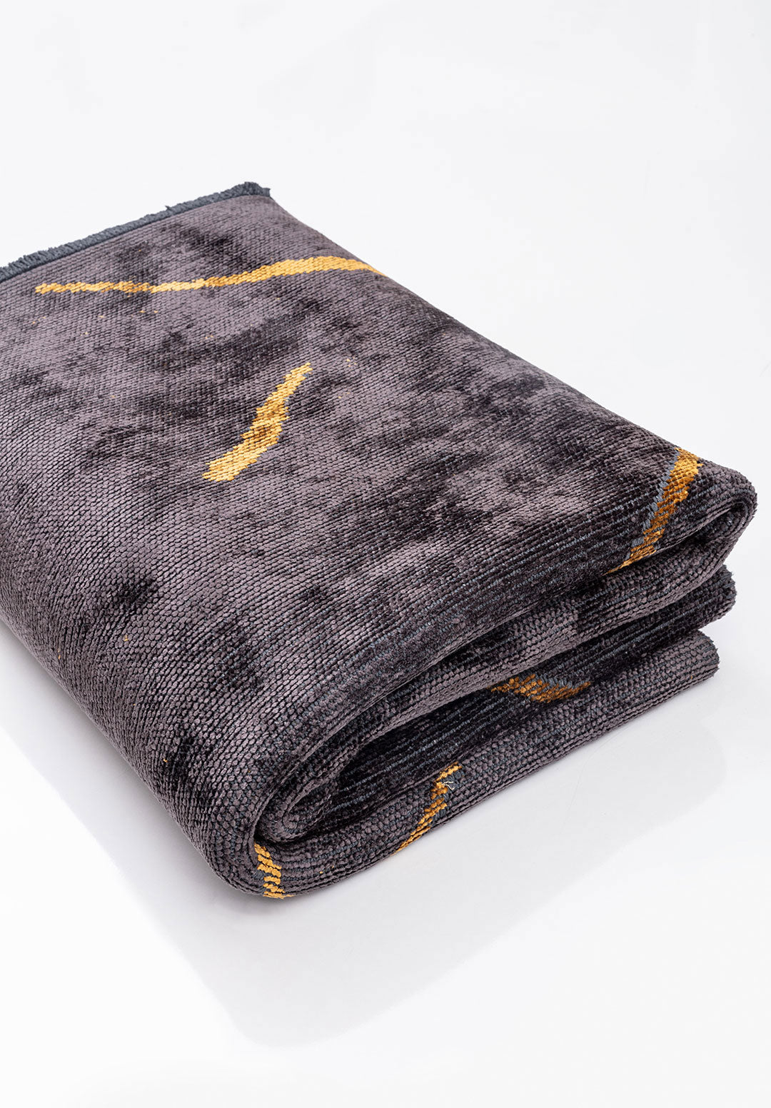 Wave Mustard - Charcoal Rug - Homemann