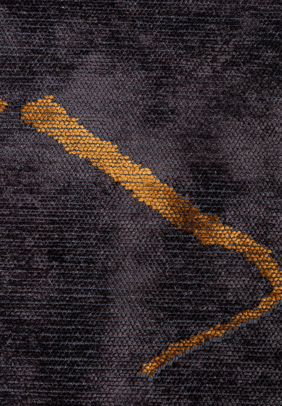 Wave Mustard - Charcoal Rug - Homemann