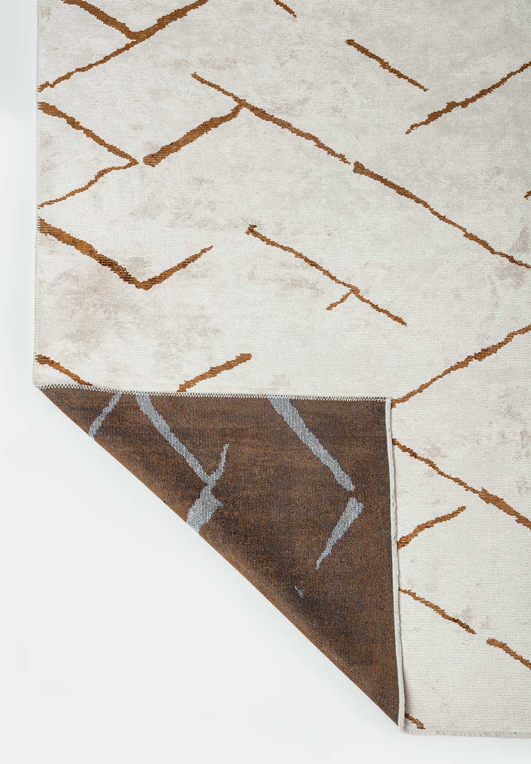 Wave Cacao - White Rug Rugs - Venetto Design Venettodesign.com