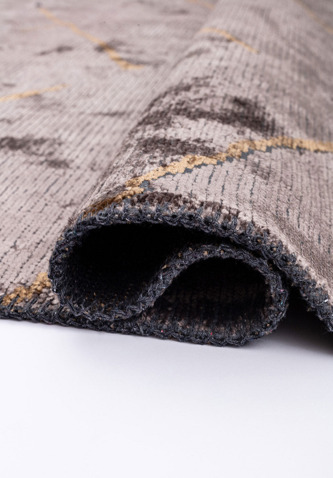 Wave Light Brown - Dark Grey Rug Rugs - Venetto Design Venettodesign.com