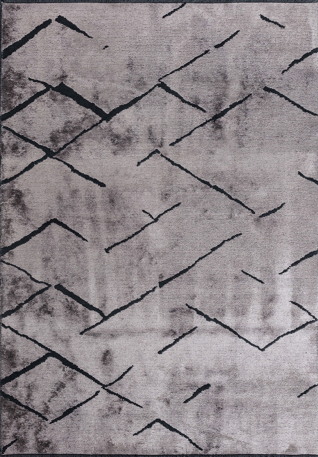Wave Matte Black - Light Grey Rug Rugs - Venetto Design Venettodesign.com