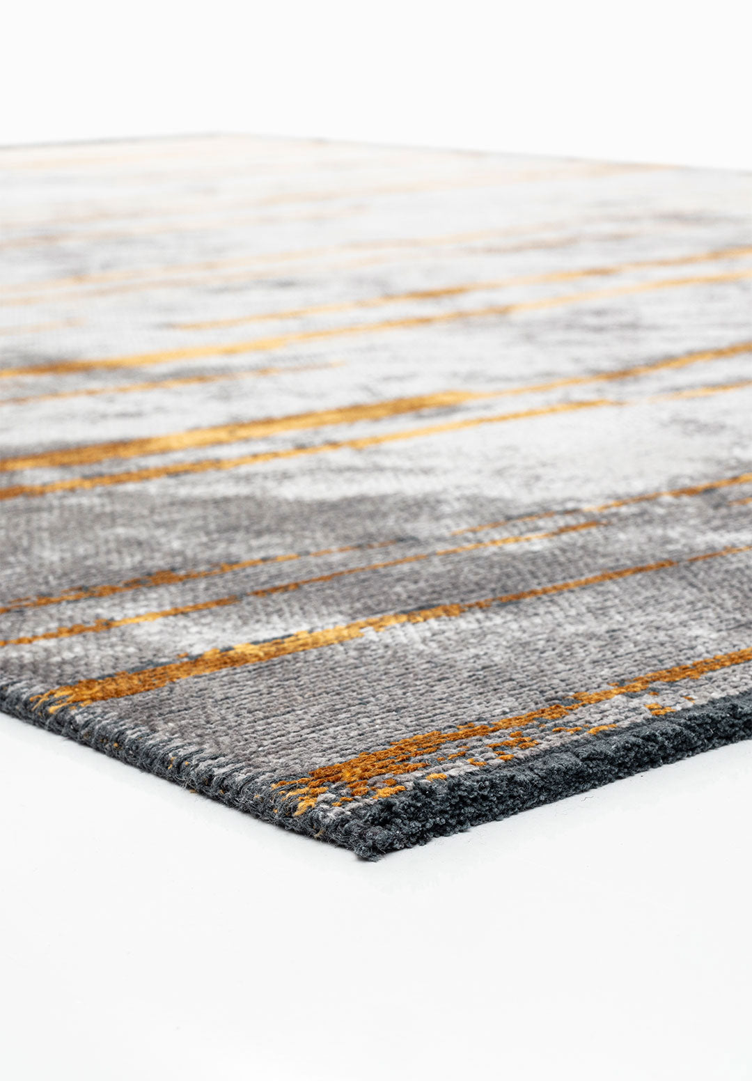 Flow Mustard - Light Grey Rug Rugs - Venetto Design Venettodesign.com