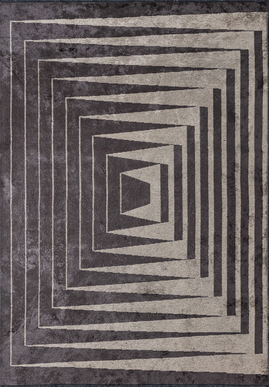 Cubic Charcoal - Beige Rug Rugs - Venetto Design Venettodesign.com