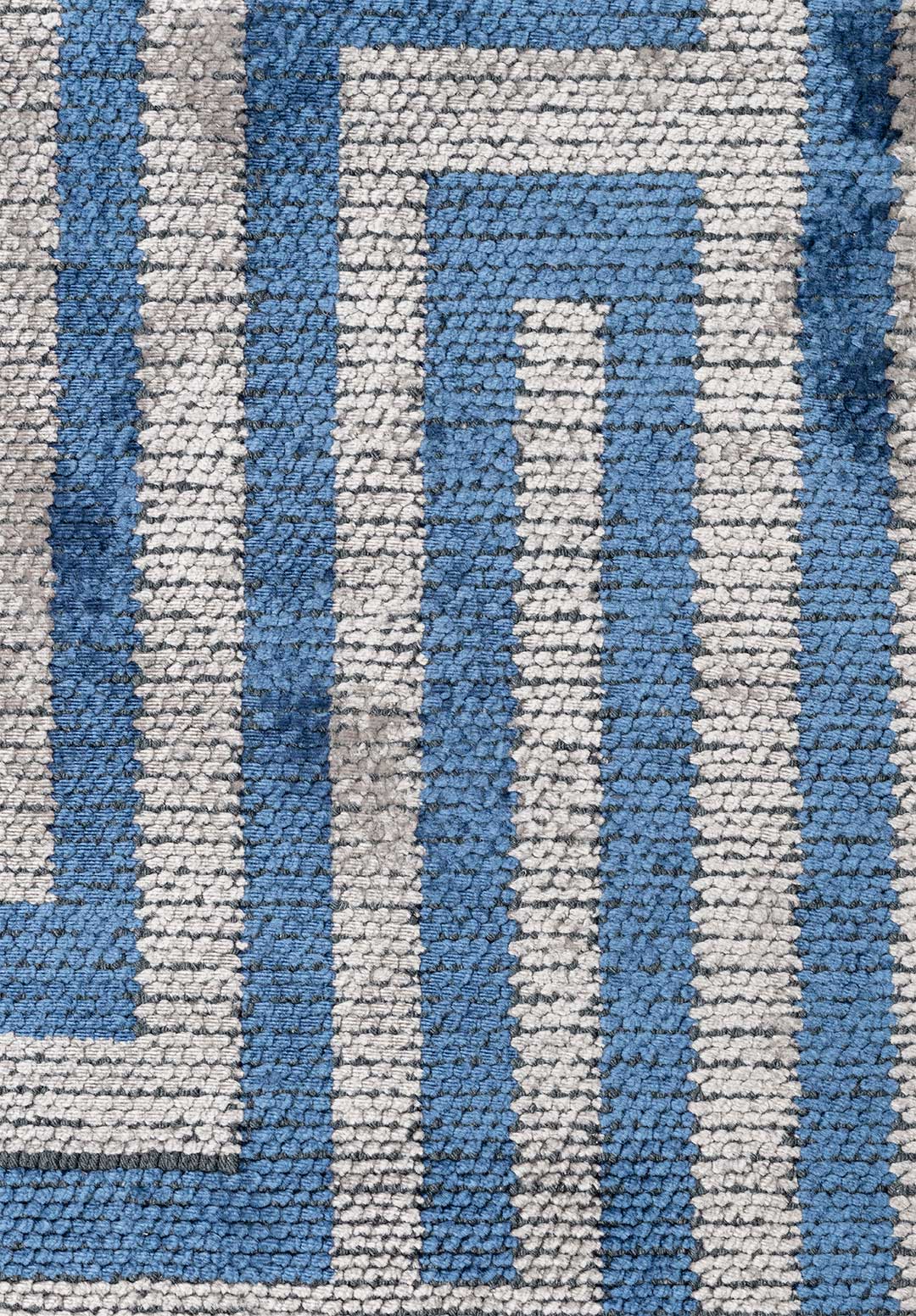 Nest Navy Blue - Light Grey Rug Rugs - Venetto Design Venettodesign.com