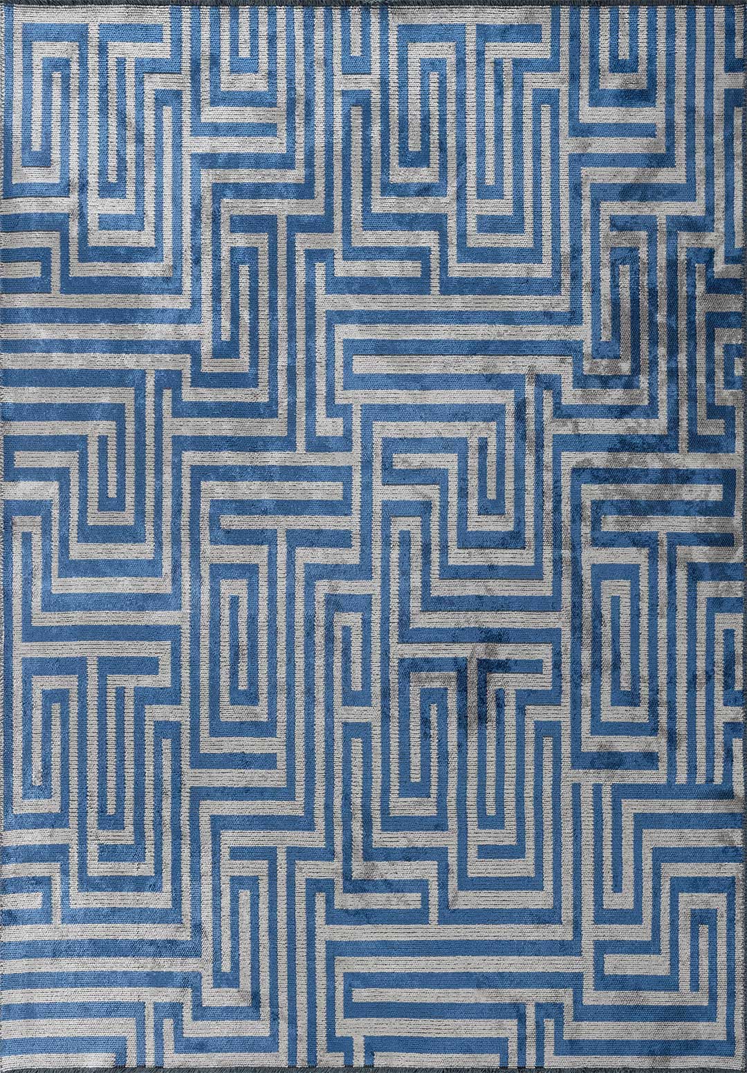 Nest Navy Blue - Light Grey Rug Rugs - Venetto Design Venettodesign.com