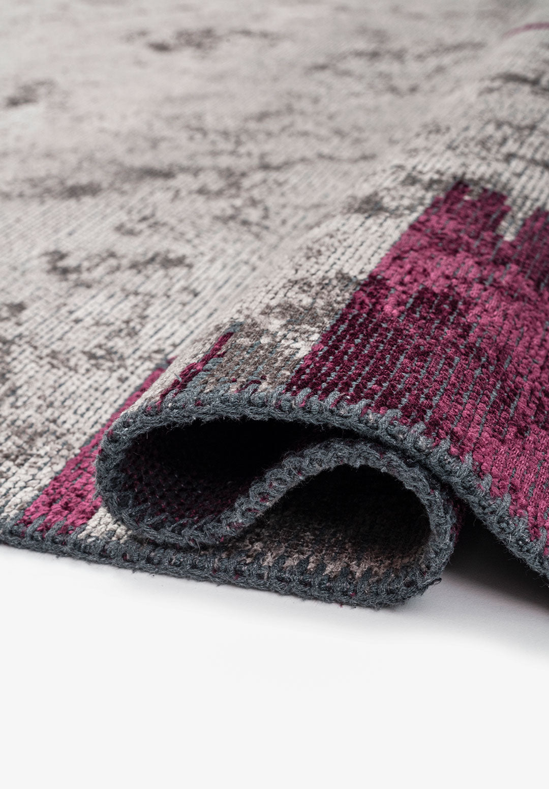 Cage Dark Grey - Dark Damson Rug Rugs - Venetto Design Venettodesign.com
