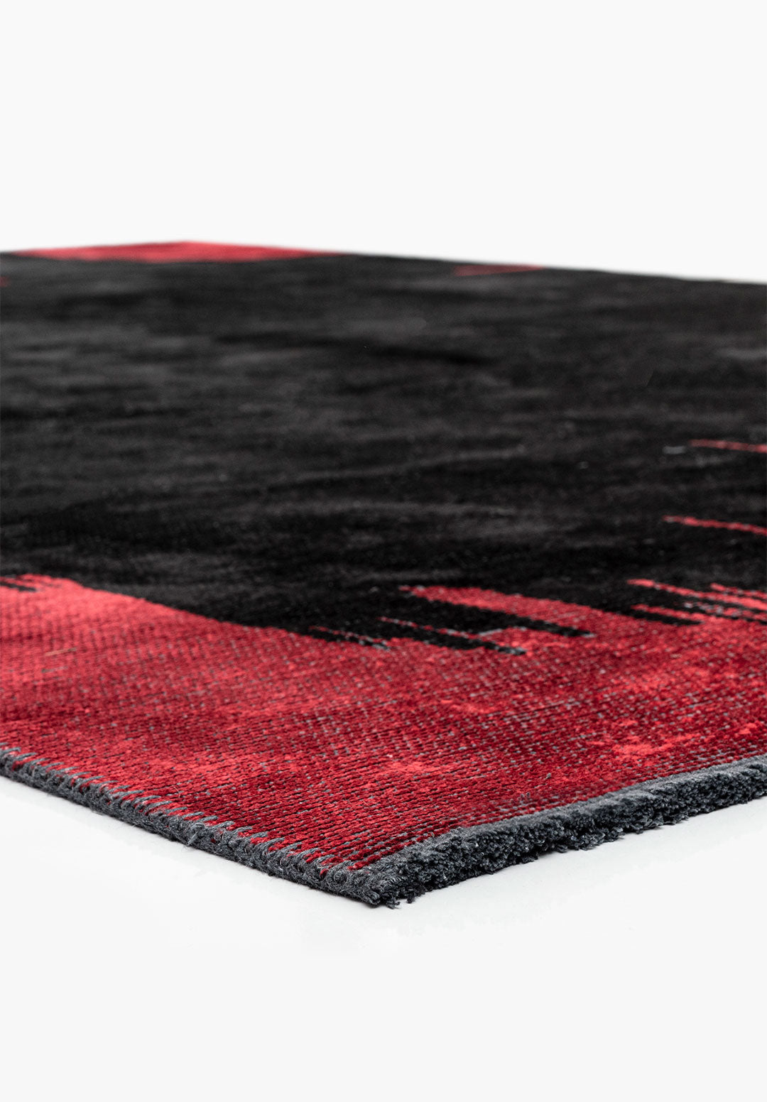 Cage Black - Red Rug Rugs - Venetto Design Venettodesign.com