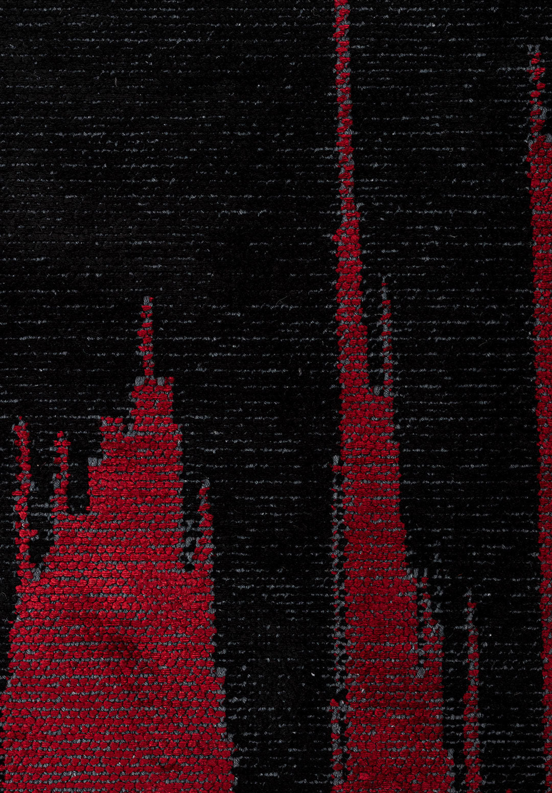 Cage Black - Red Rug Rugs - Venetto Design Venettodesign.com