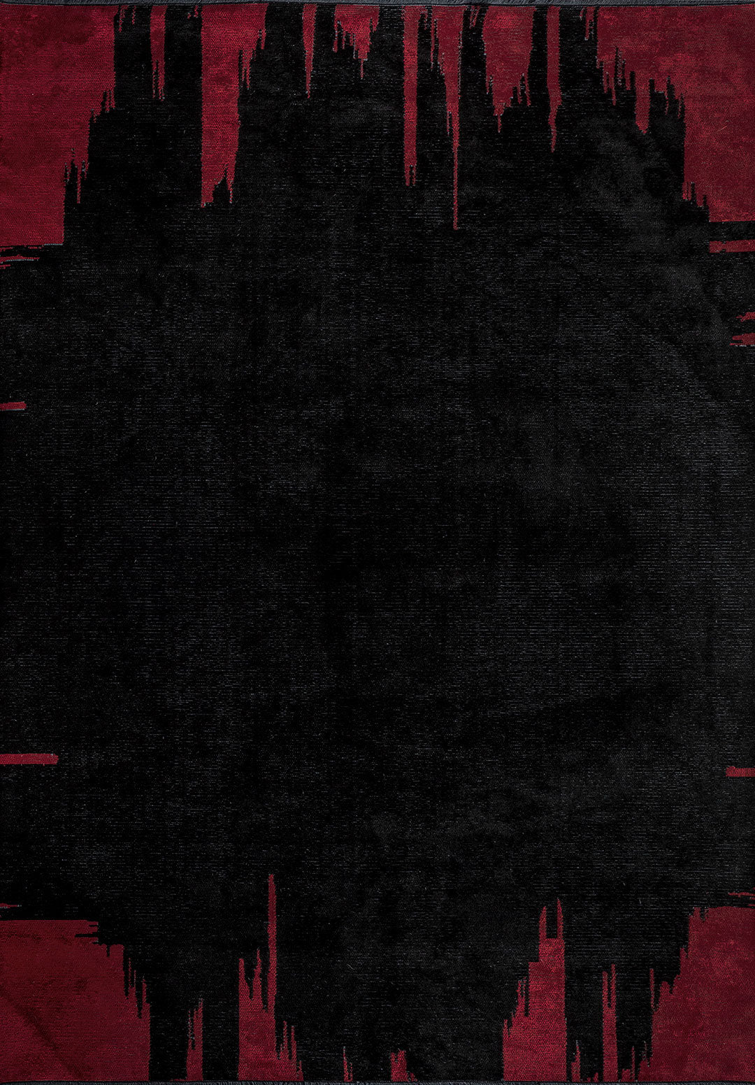 Cage Black - Red Rug Rugs - Venetto Design Venettodesign.com