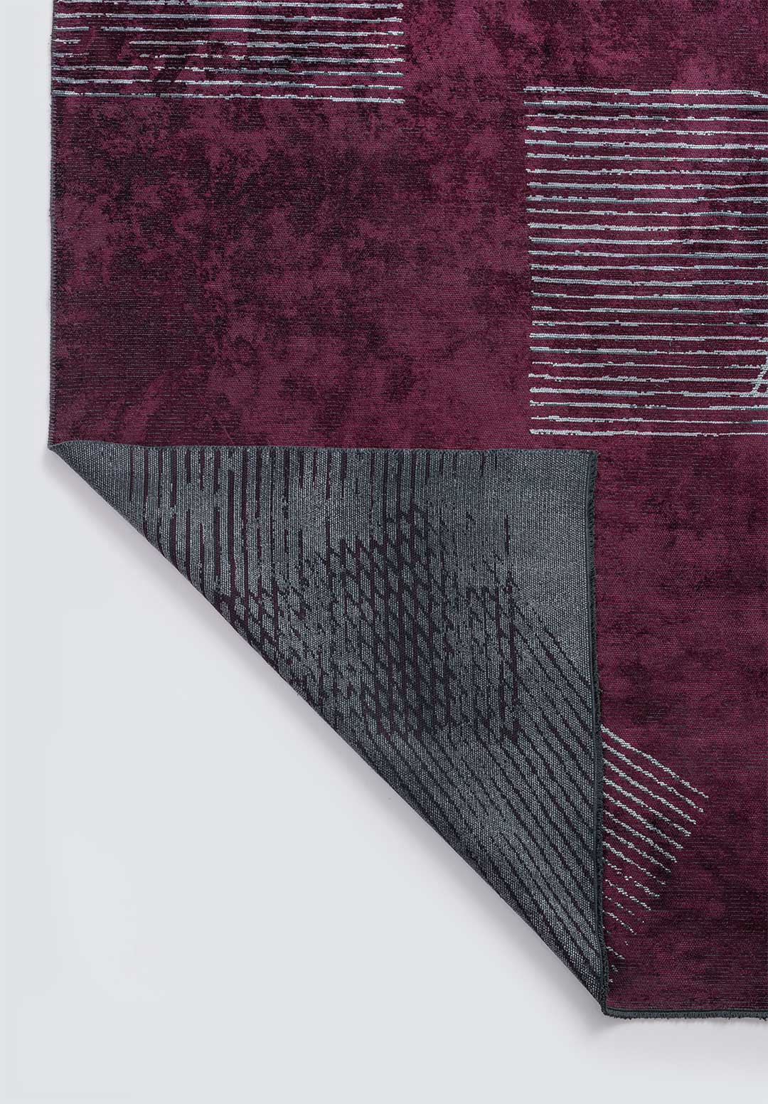 Matrix Dark Damson - Ice Blue Rug Rugs - Venetto Design Venettodesign.com