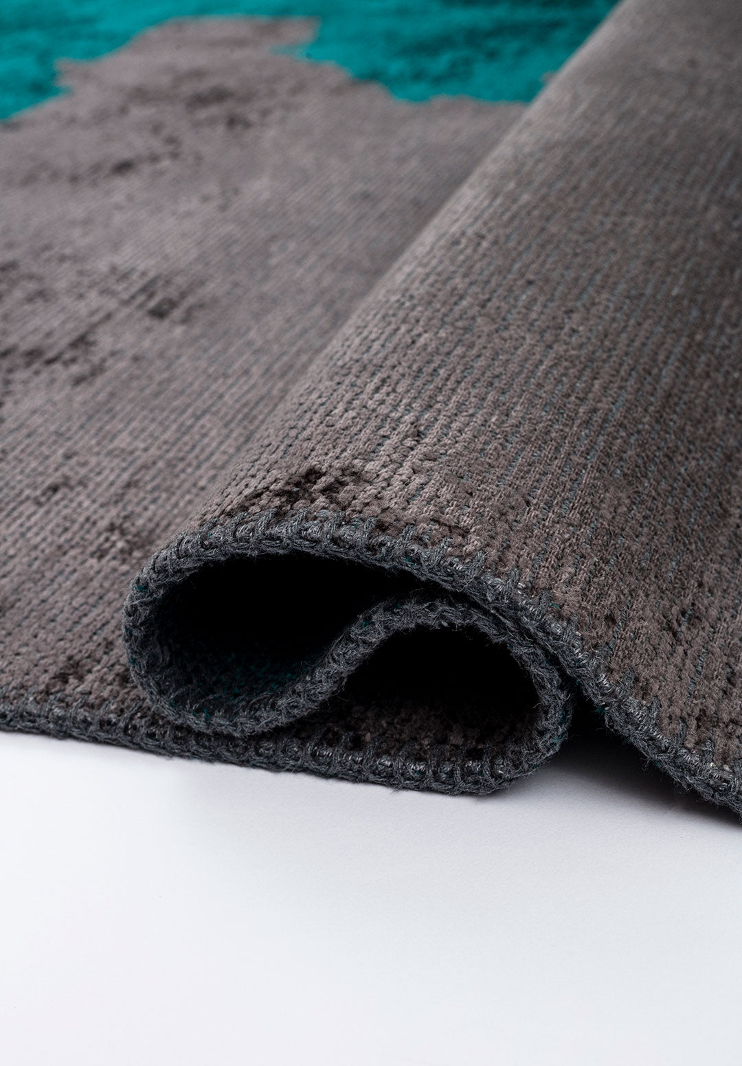 Coast Dark Turquoise - Charcoal Rug Rugs - Venetto Design Venettodesign.com