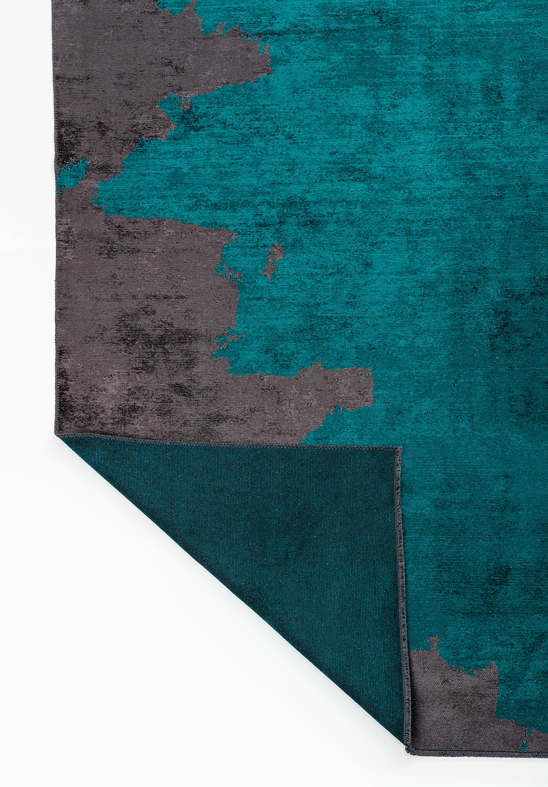 Coast Dark Turquoise - Charcoal Rug Rugs - Venetto Design Venettodesign.com
