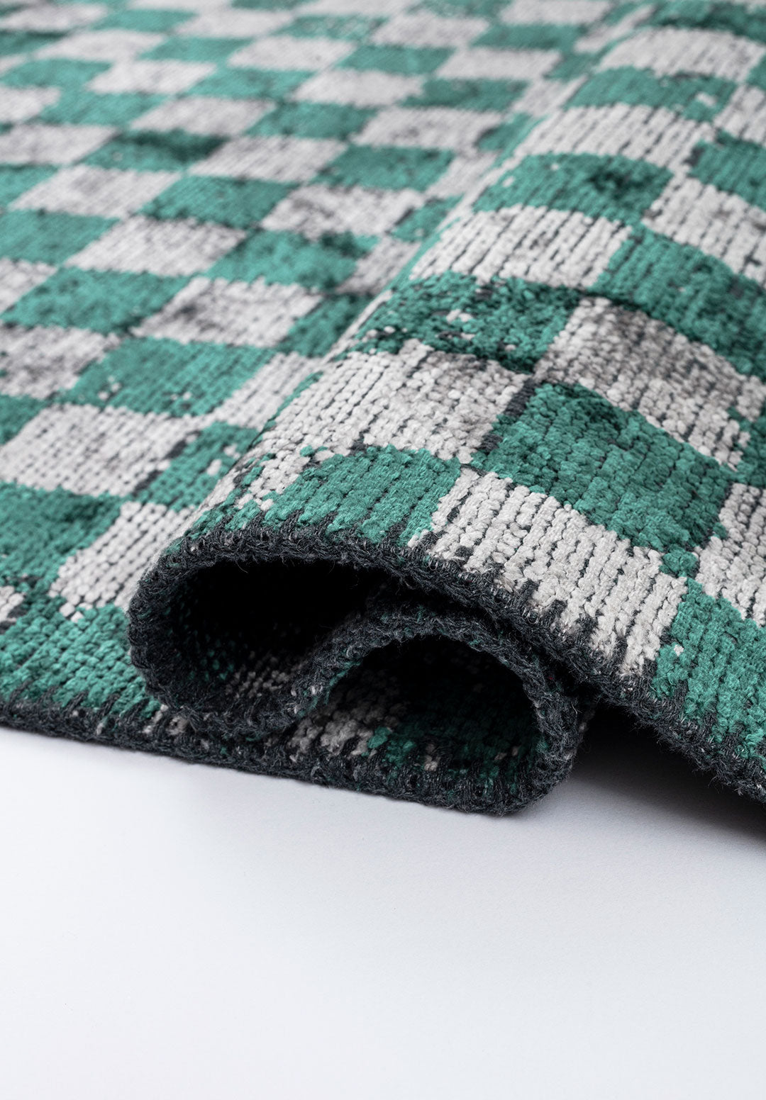 King Dark Green - Light Grey Rug Rugs - Venetto Design Venettodesign.com