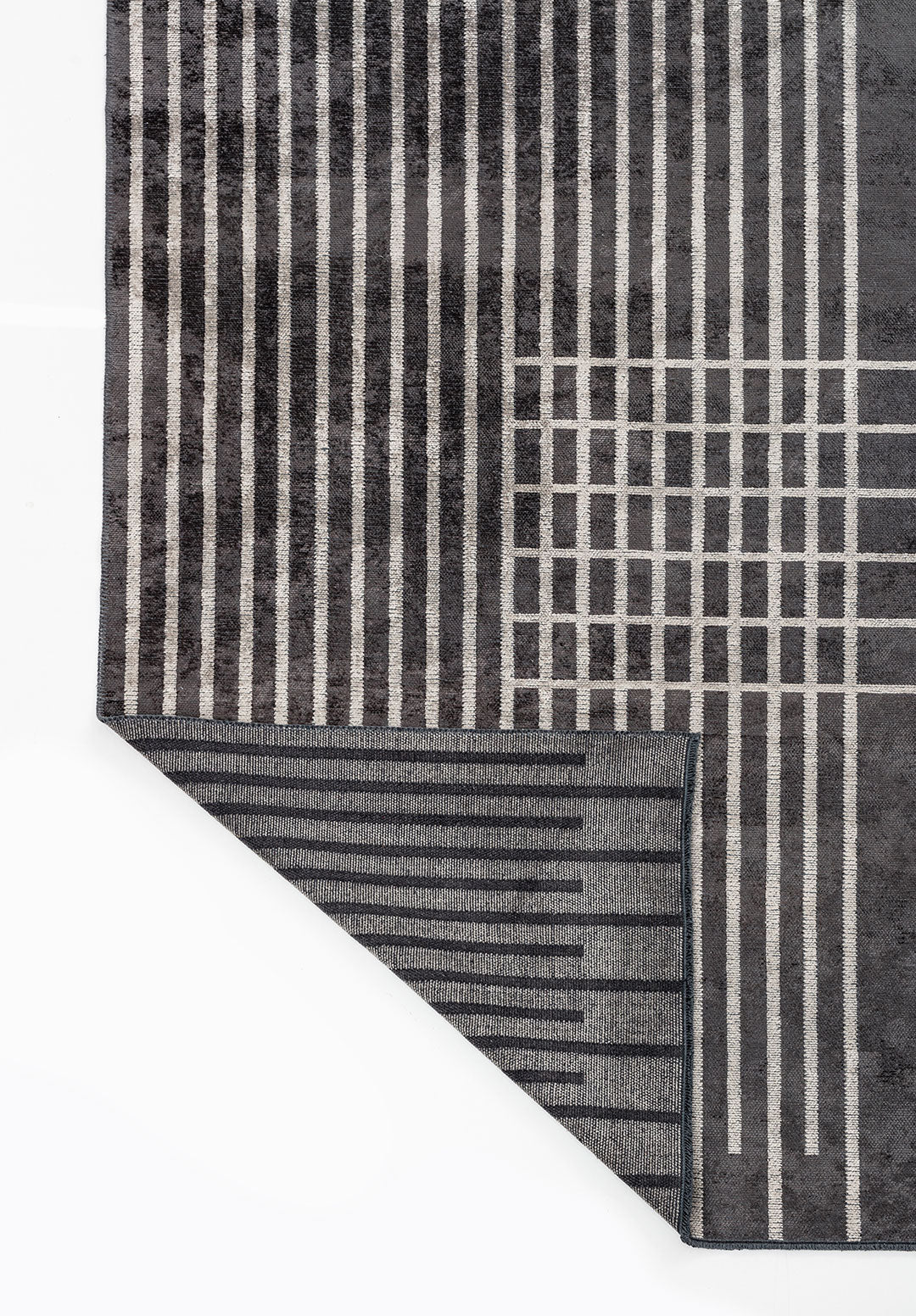 Plaid Charcoal - Grey Rug Rugs - Venetto Design Venettodesign.com