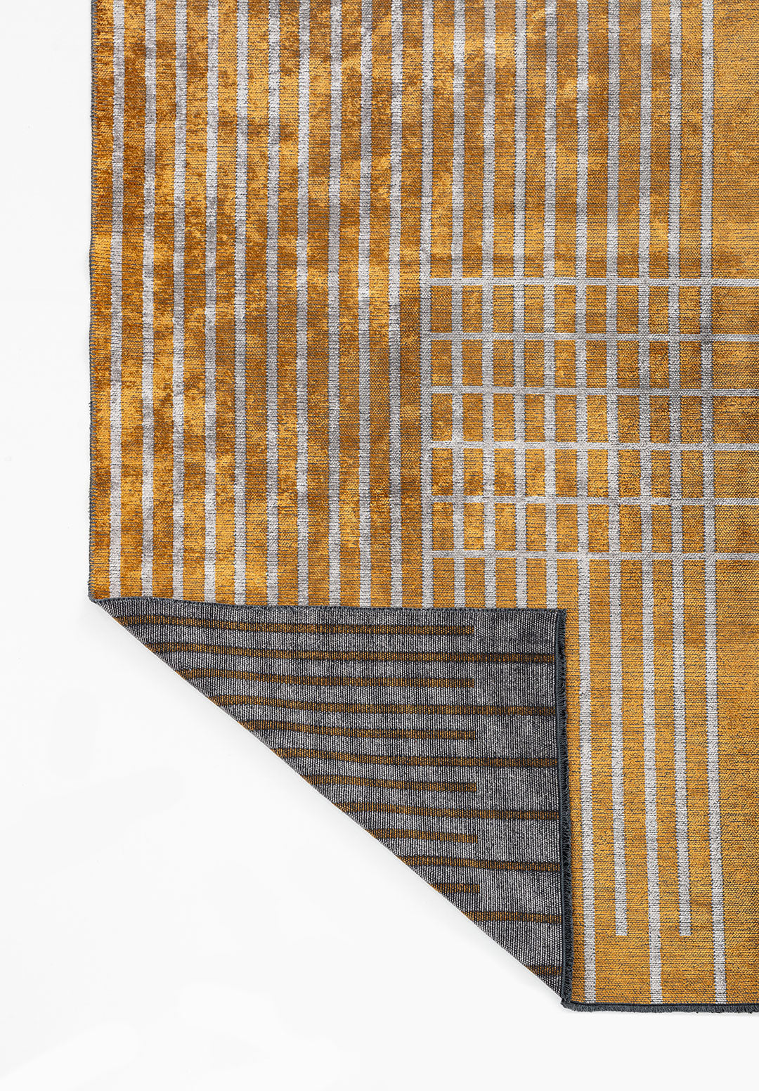 Plaid Mustard - Light Cream Rug Rugs - Venetto Design Venettodesign.com