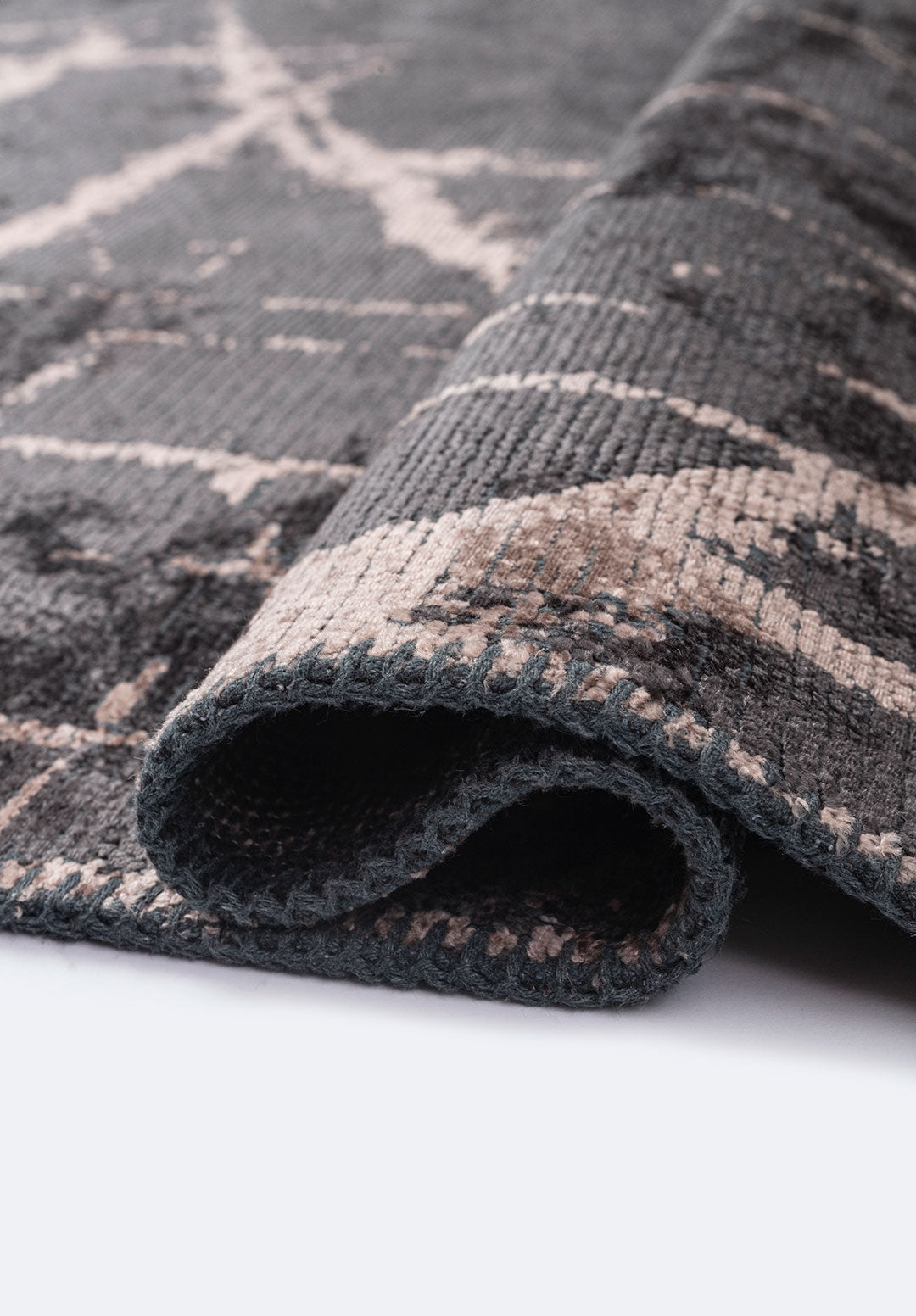 Crack Copper - Charcoal Rug Rugs - Venetto Design Venettodesign.com